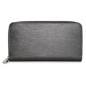Louis Vuitton Anthracite Nacre Epi Zippy Wallet