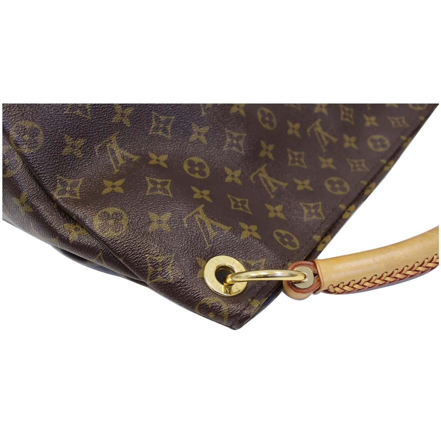 LOUIS VUITTON Artsy MM Monogram Canvas Hobo Shoulder Bag Brown