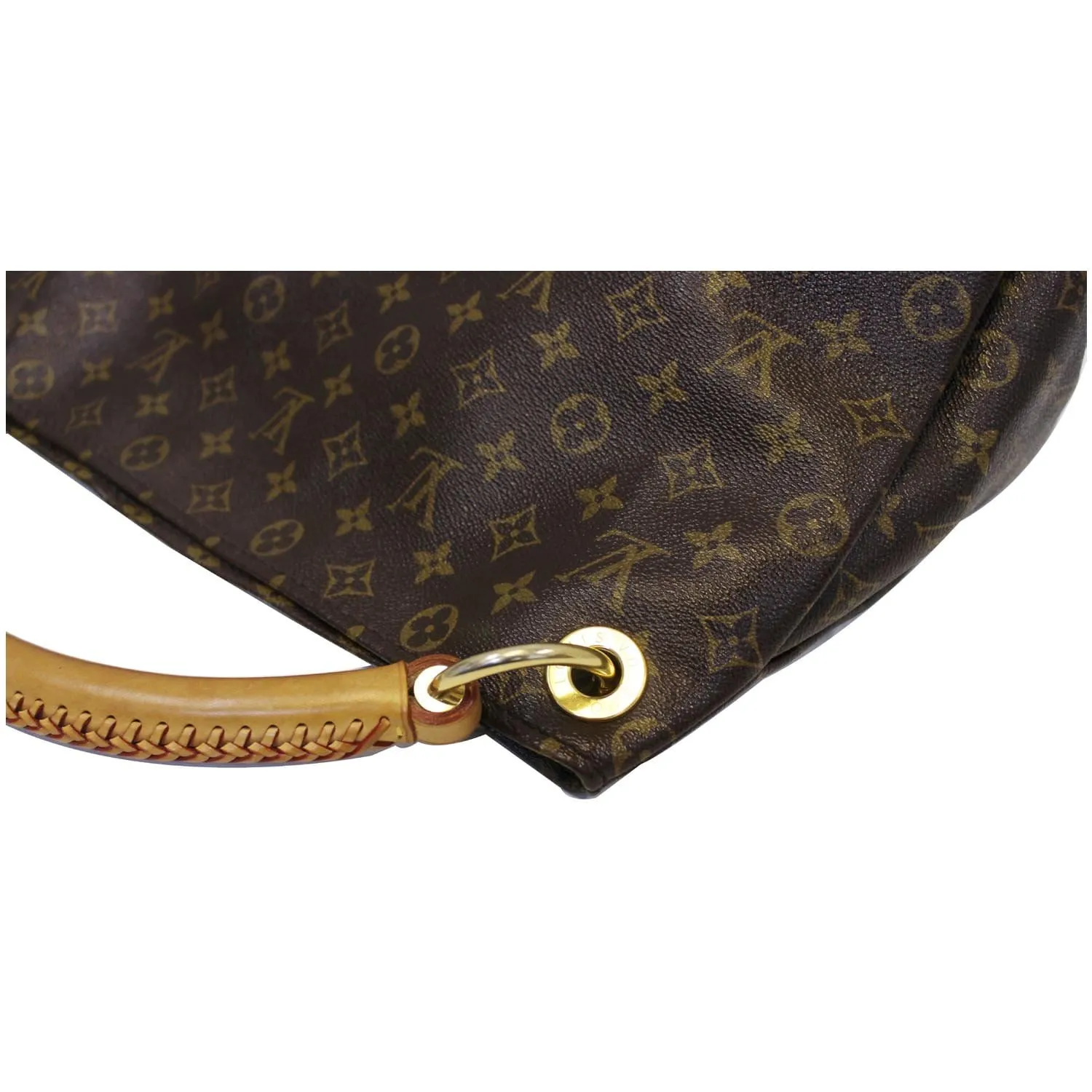 LOUIS VUITTON Artsy MM Monogram Canvas Hobo Shoulder Bag Brown