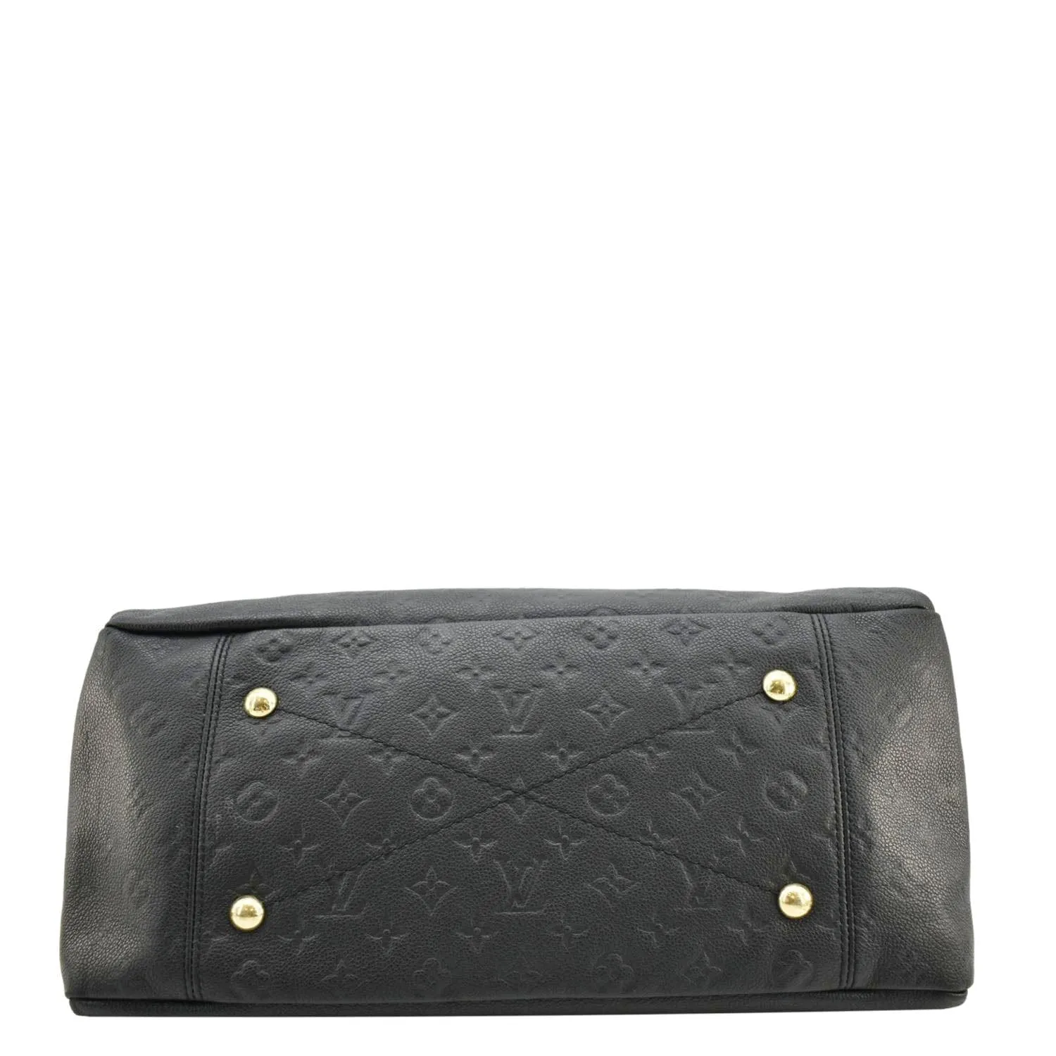 LOUIS VUITTON Artsy MM Monogram Empreinte Leather Shoulder Bag  Black