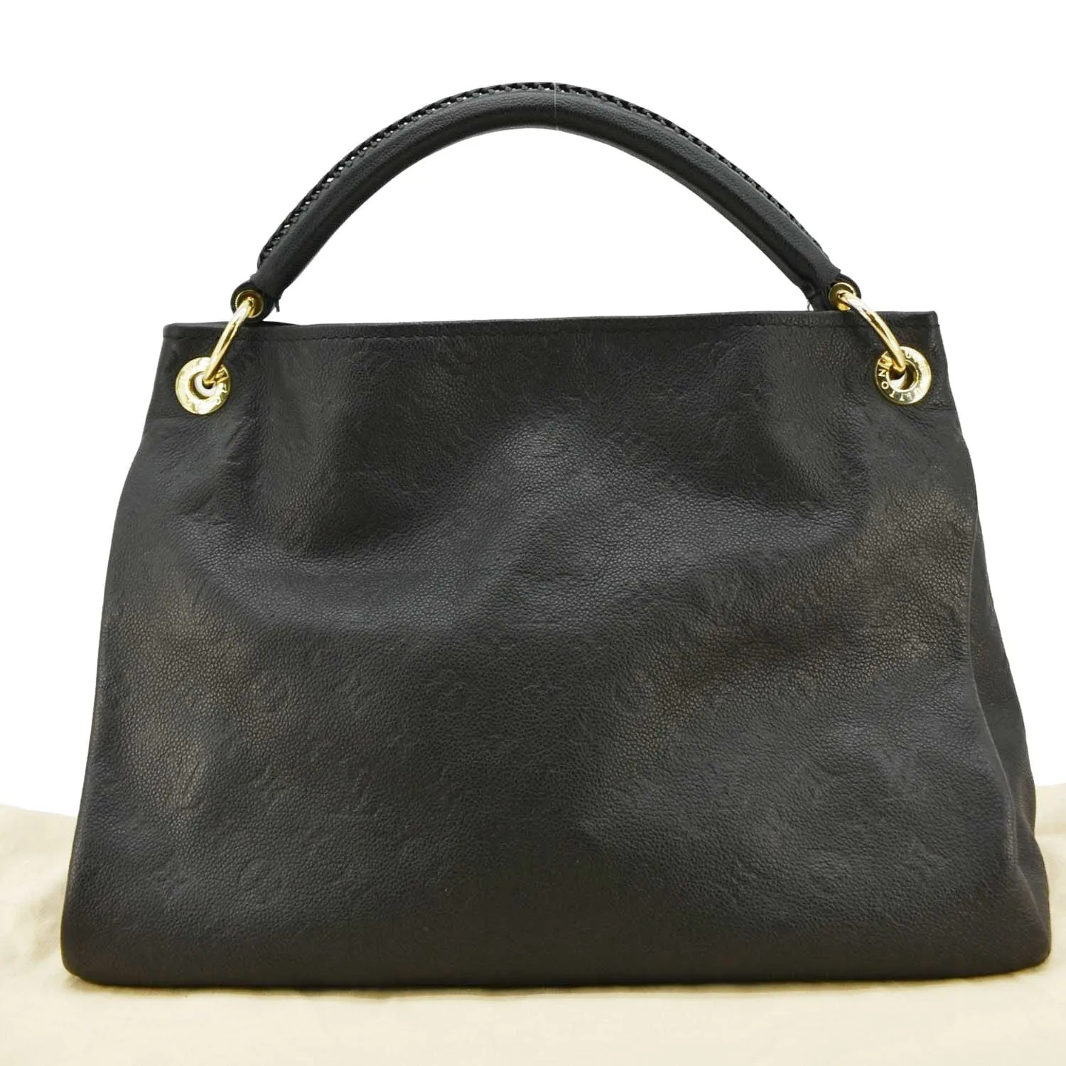 LOUIS VUITTON Artsy MM Monogram Empreinte Leather Shoulder Bag  Black