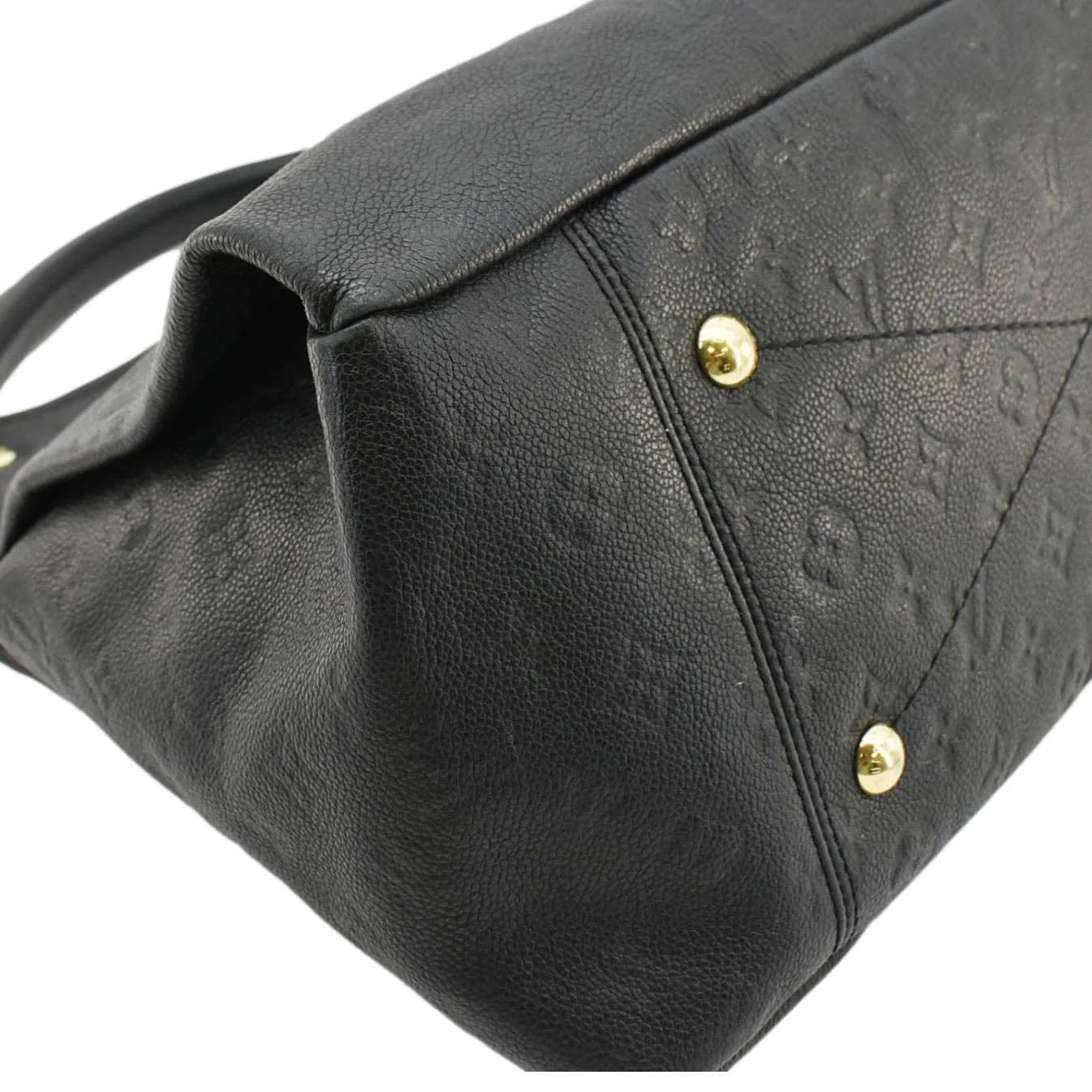 LOUIS VUITTON Artsy MM Monogram Empreinte Leather Shoulder Bag  Black