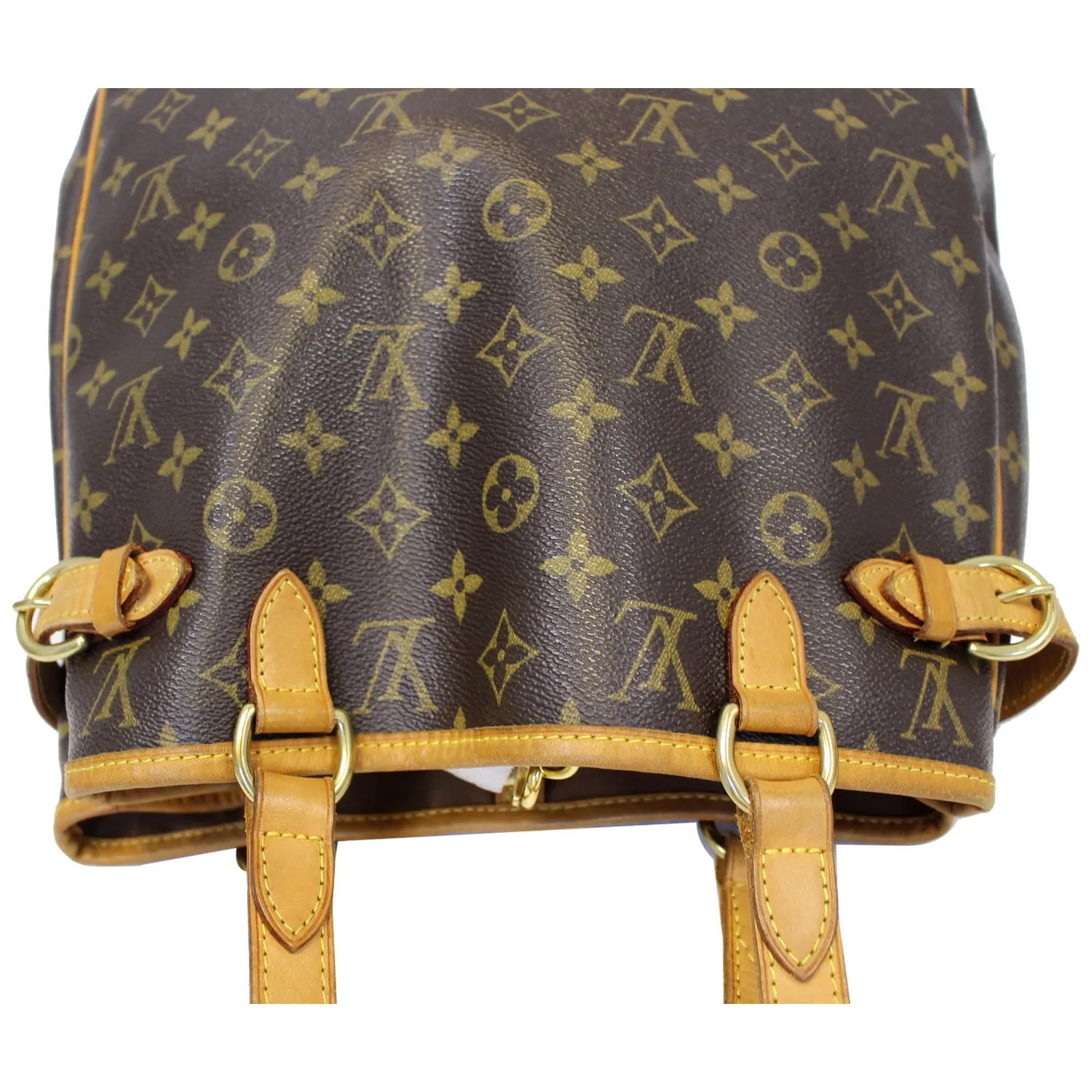 LOUIS VUITTON Batignolles Vertical Monogram Canvas Shoulder Bag Brown