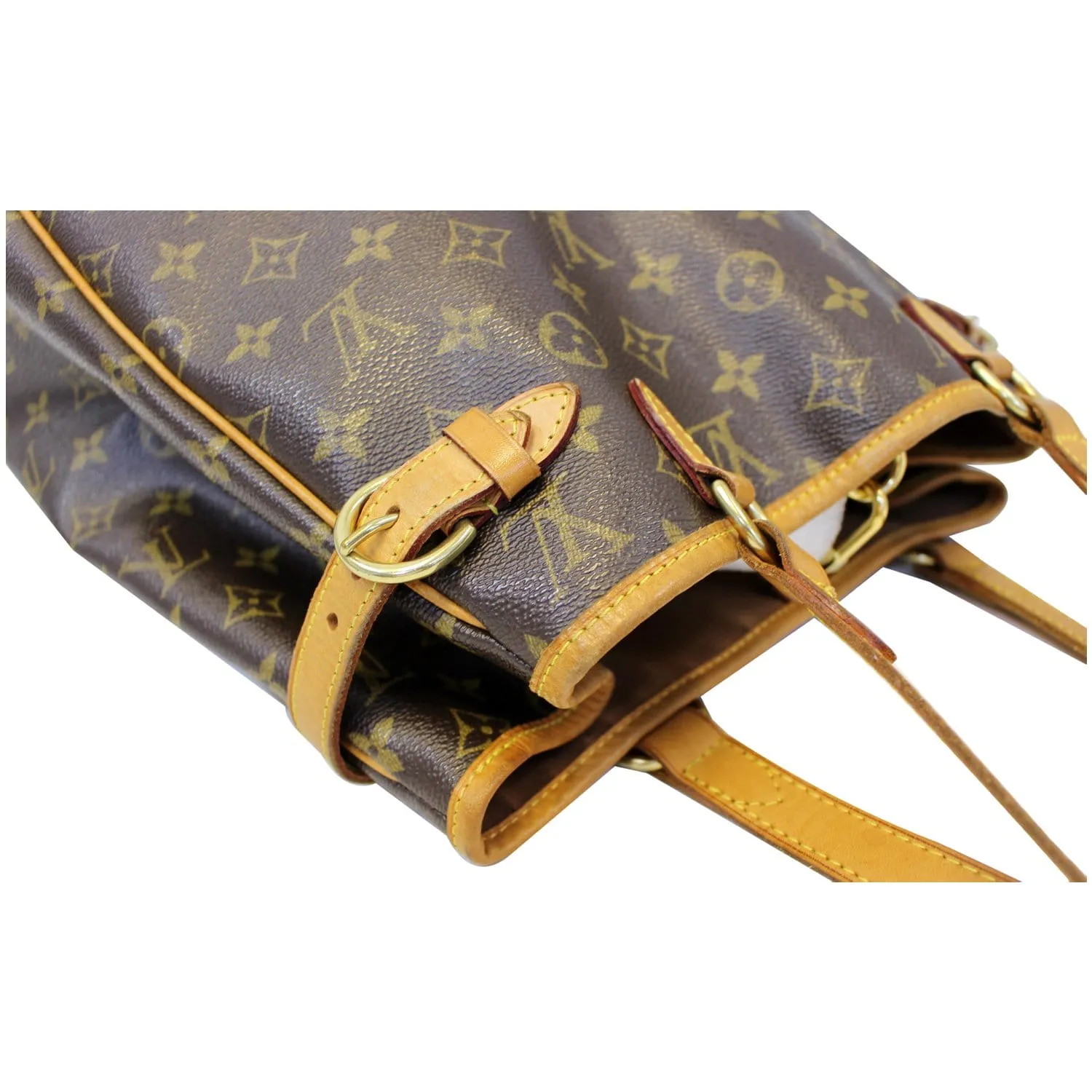 LOUIS VUITTON Batignolles Vertical Monogram Canvas Shoulder Bag Brown
