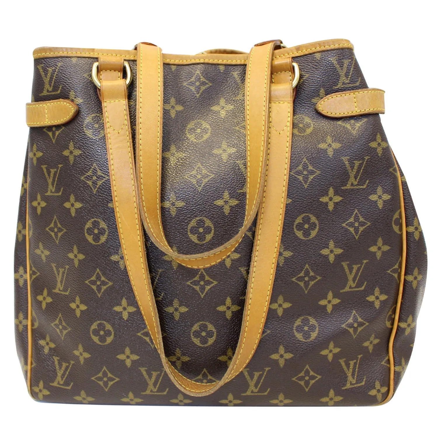 LOUIS VUITTON Batignolles Vertical Monogram Canvas Shoulder Bag Brown