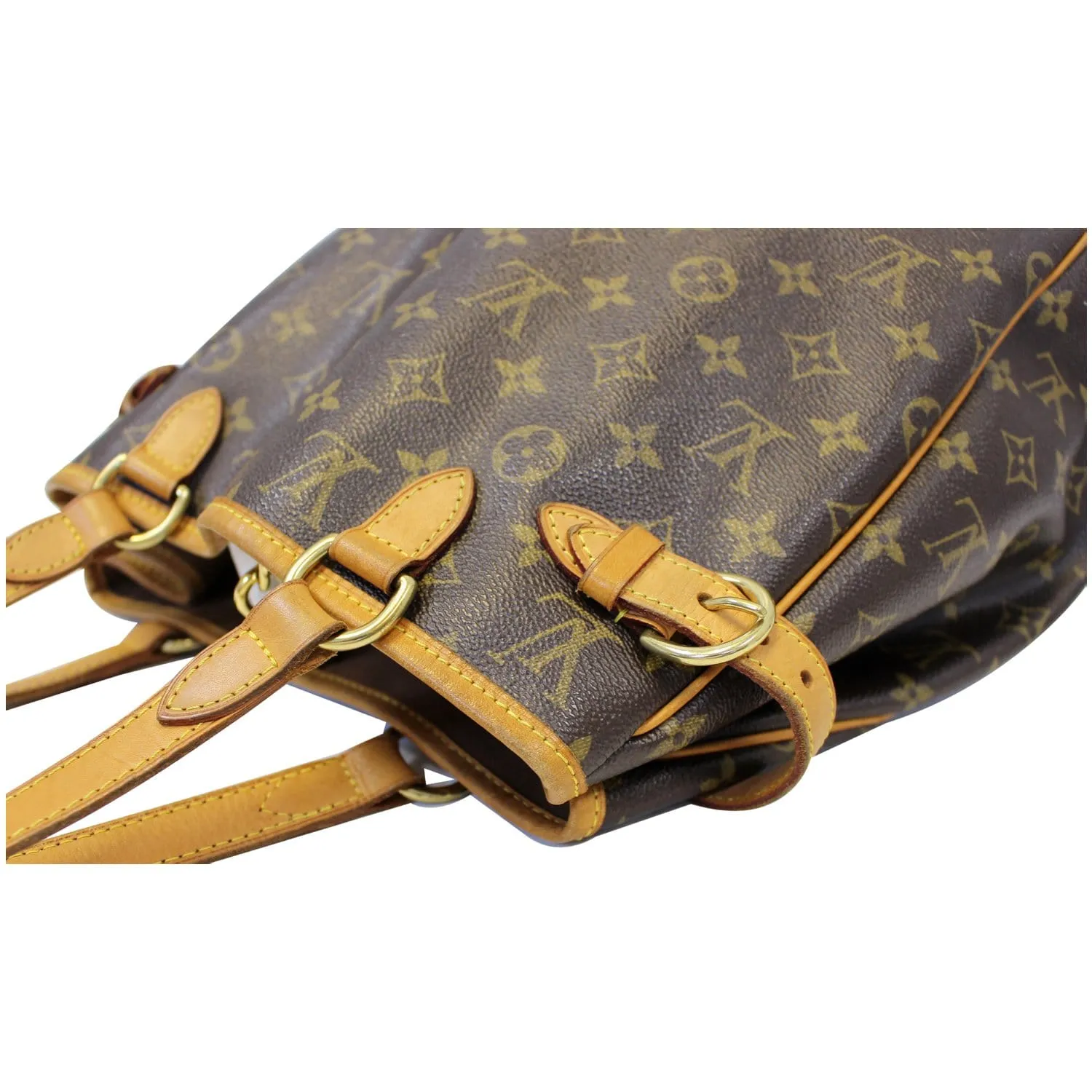LOUIS VUITTON Batignolles Vertical Monogram Canvas Shoulder Bag Brown