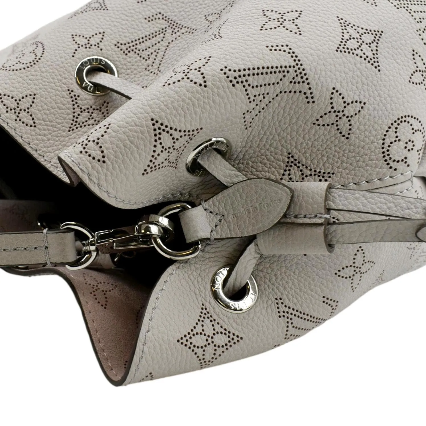 LOUIS VUITTON Bella Mahina Calf Leather Crossbody Bag Brume