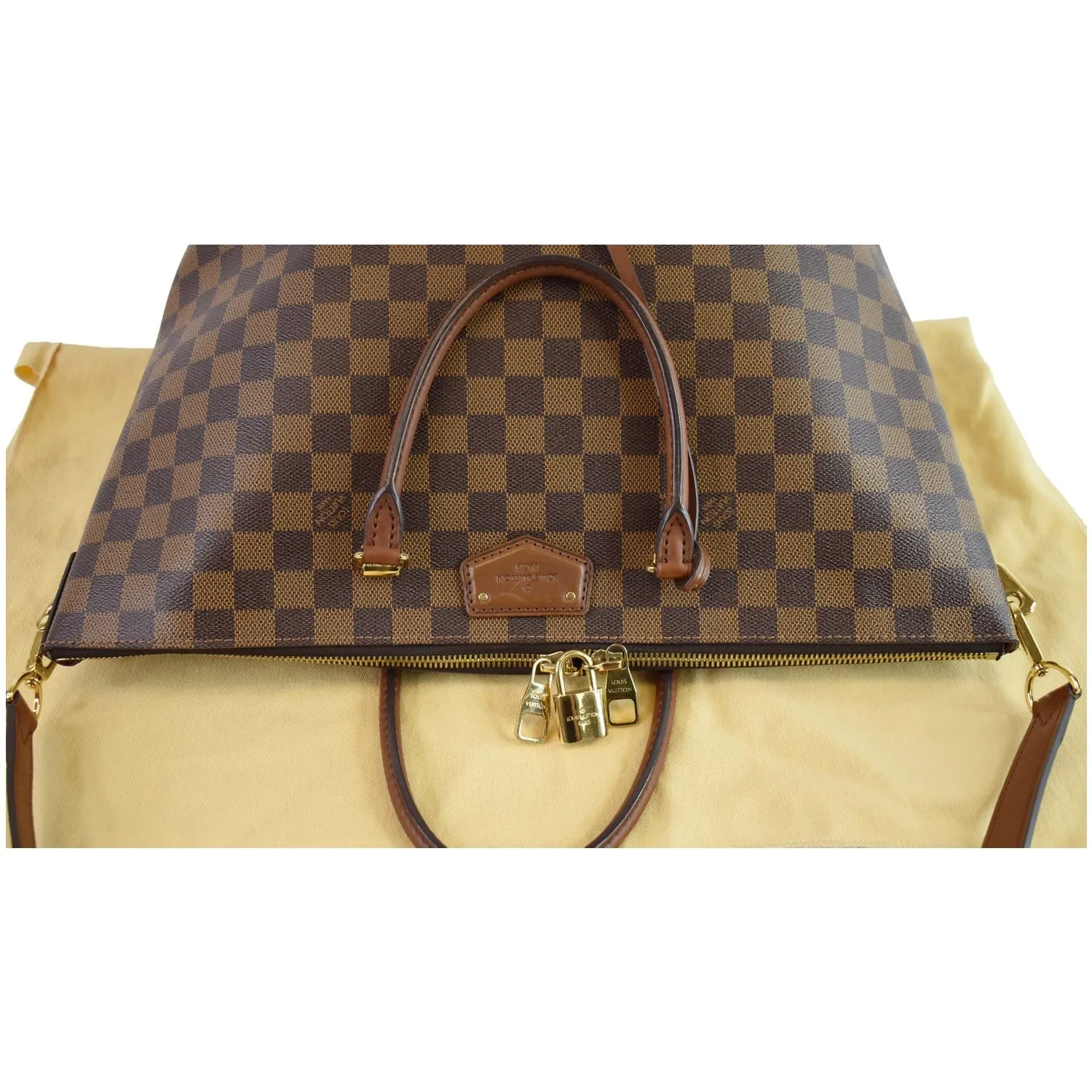 LOUIS VUITTON Belmont Damier Ebene Shoulder Bag Brown