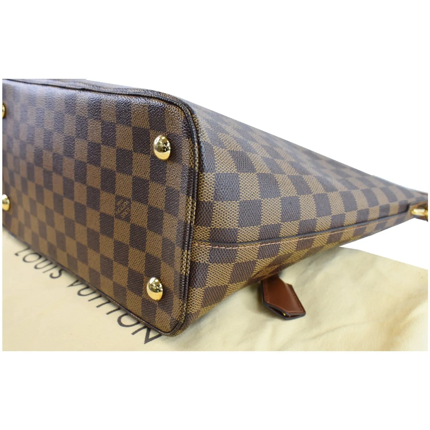 LOUIS VUITTON Belmont Damier Ebene Shoulder Bag Brown