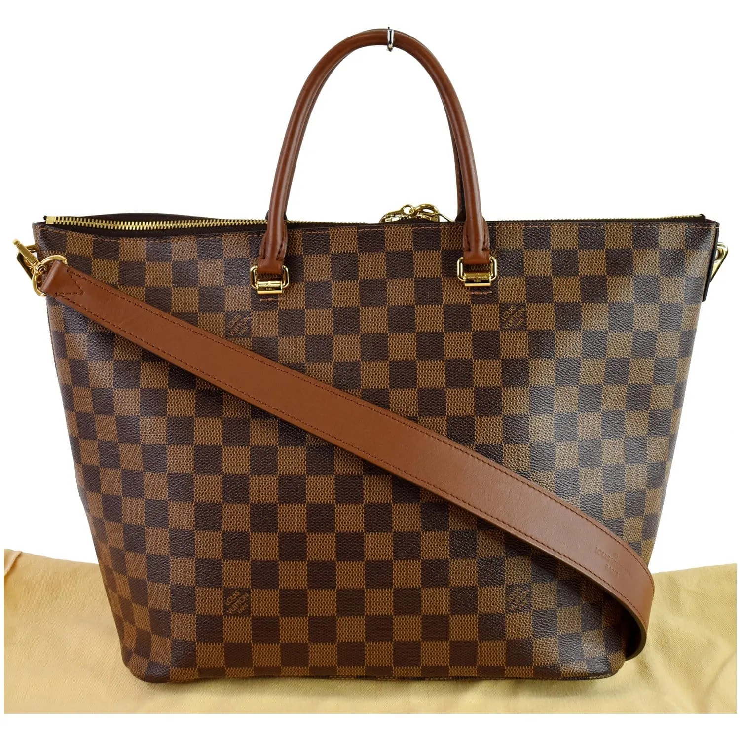 LOUIS VUITTON Belmont Damier Ebene Shoulder Bag Brown