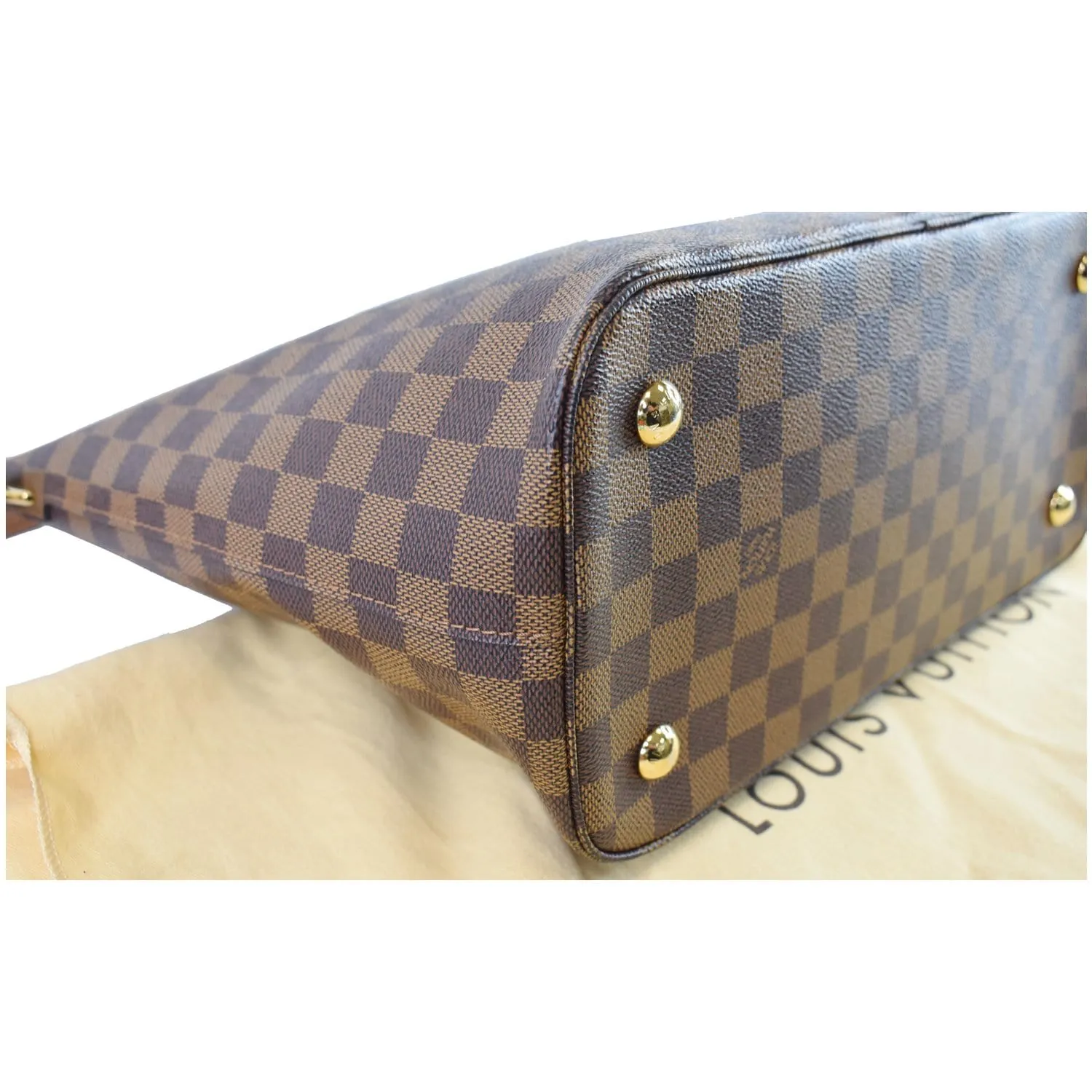 LOUIS VUITTON Belmont Damier Ebene Shoulder Bag Brown