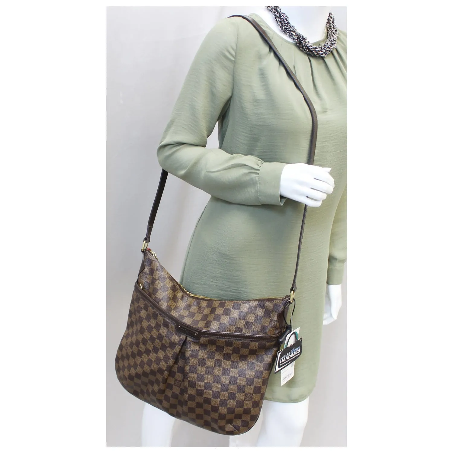 Louis Vuitton Bloomsbury GM Damier Ebene Shoulder Crossbody Bag