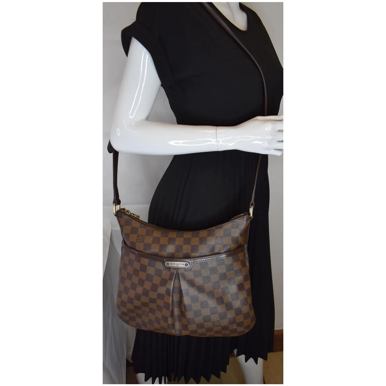 LOUIS VUITTON Bloomsbury PM Damier Ebene Shoulder Bag Brown