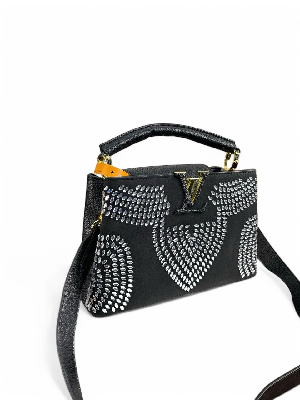 Louis Vuitton C'apucines BB & Mini – Black with Silver Studded Embellishments