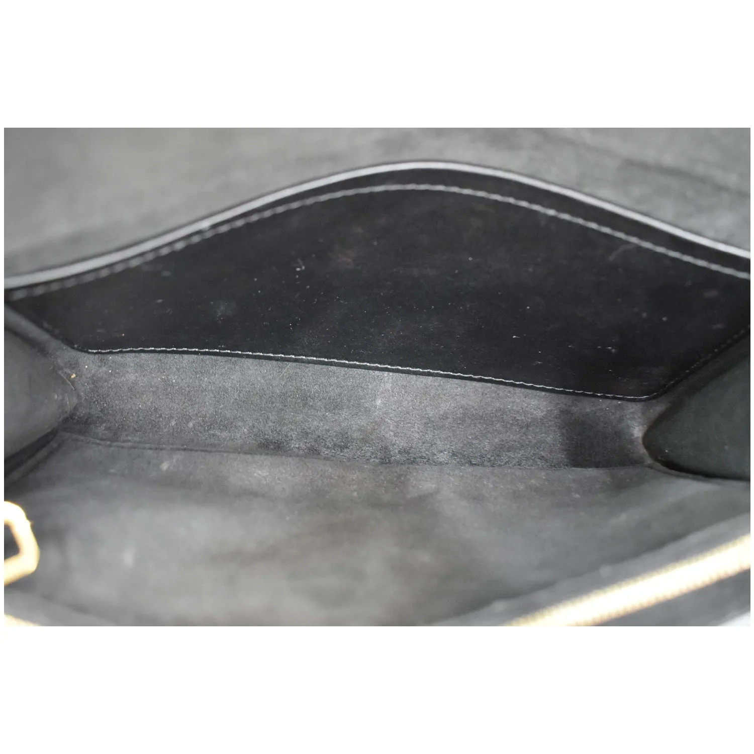 LOUIS VUITTON Chain Louise GM Calfskin Leather Shoulder Bag Black