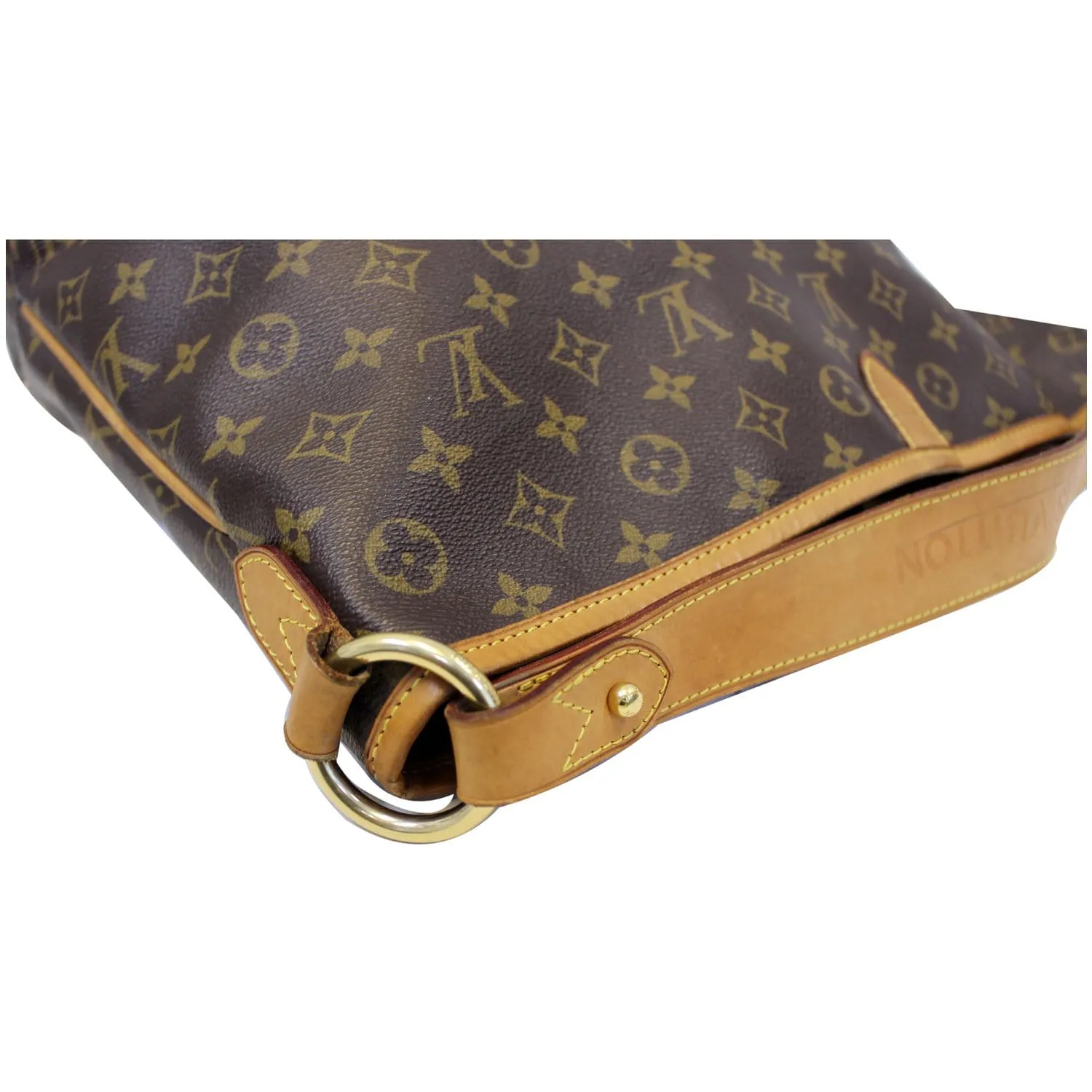 LOUIS VUITTON Delightful MM Monogram Canvas Shoulder Bag Brown