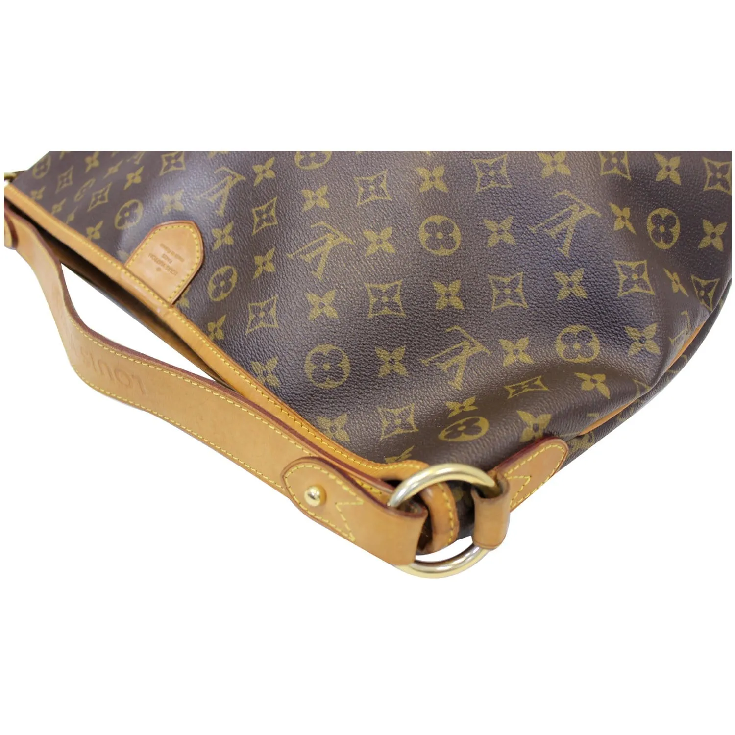 LOUIS VUITTON Delightful MM Monogram Canvas Shoulder Bag Brown