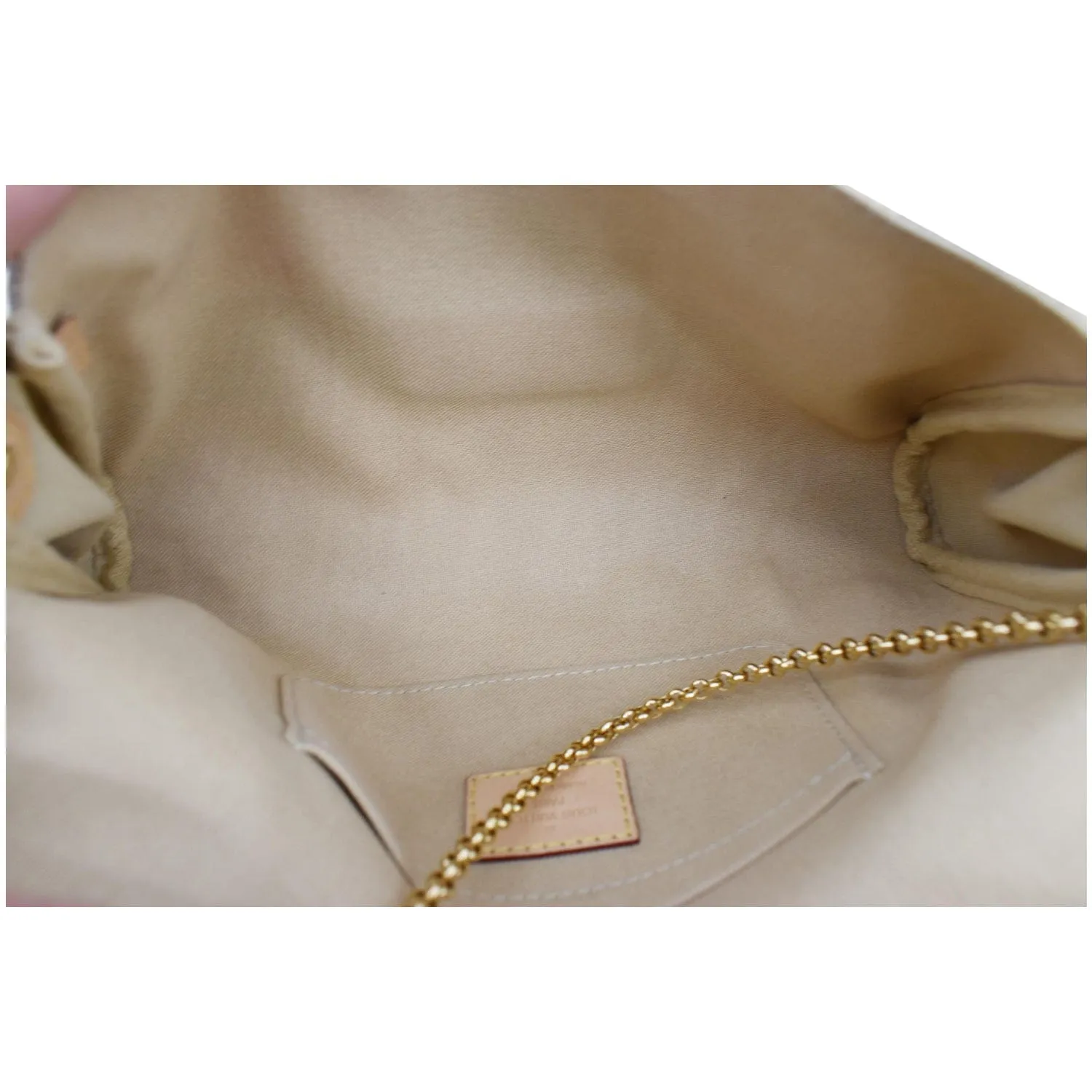 LOUIS VUITTON Favorite MM Damier Azur Crossbody Bag White
