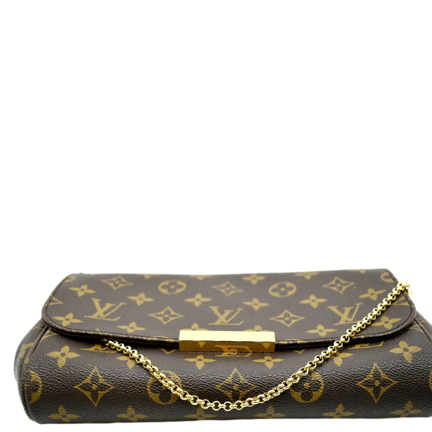 LOUIS VUITTON Favorite MM Monogram Canvas Crossbody Bag Brown