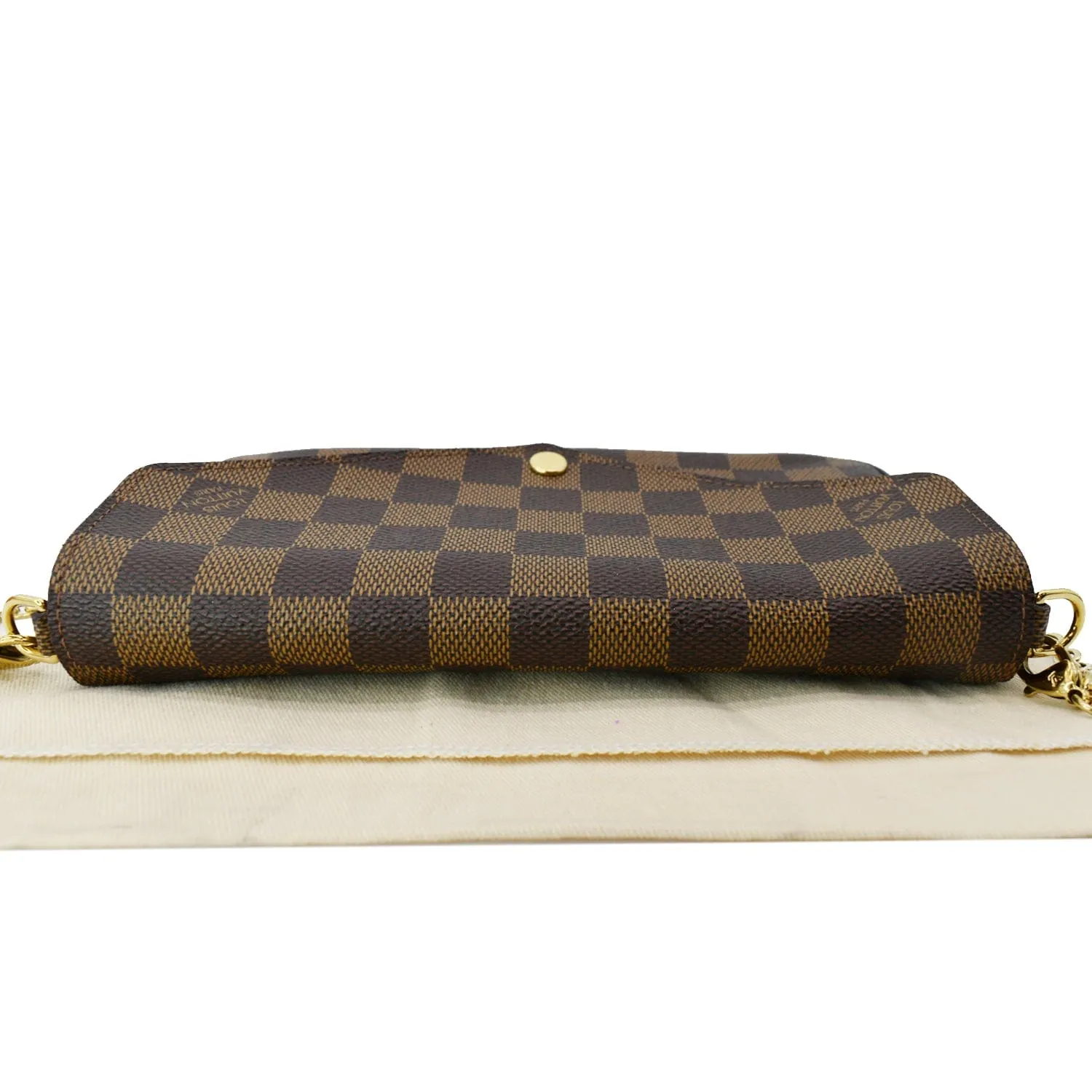 LOUIS VUITTON Felicie Damier Ebene Pochette Crossbody Bag Brown - Hot Deals