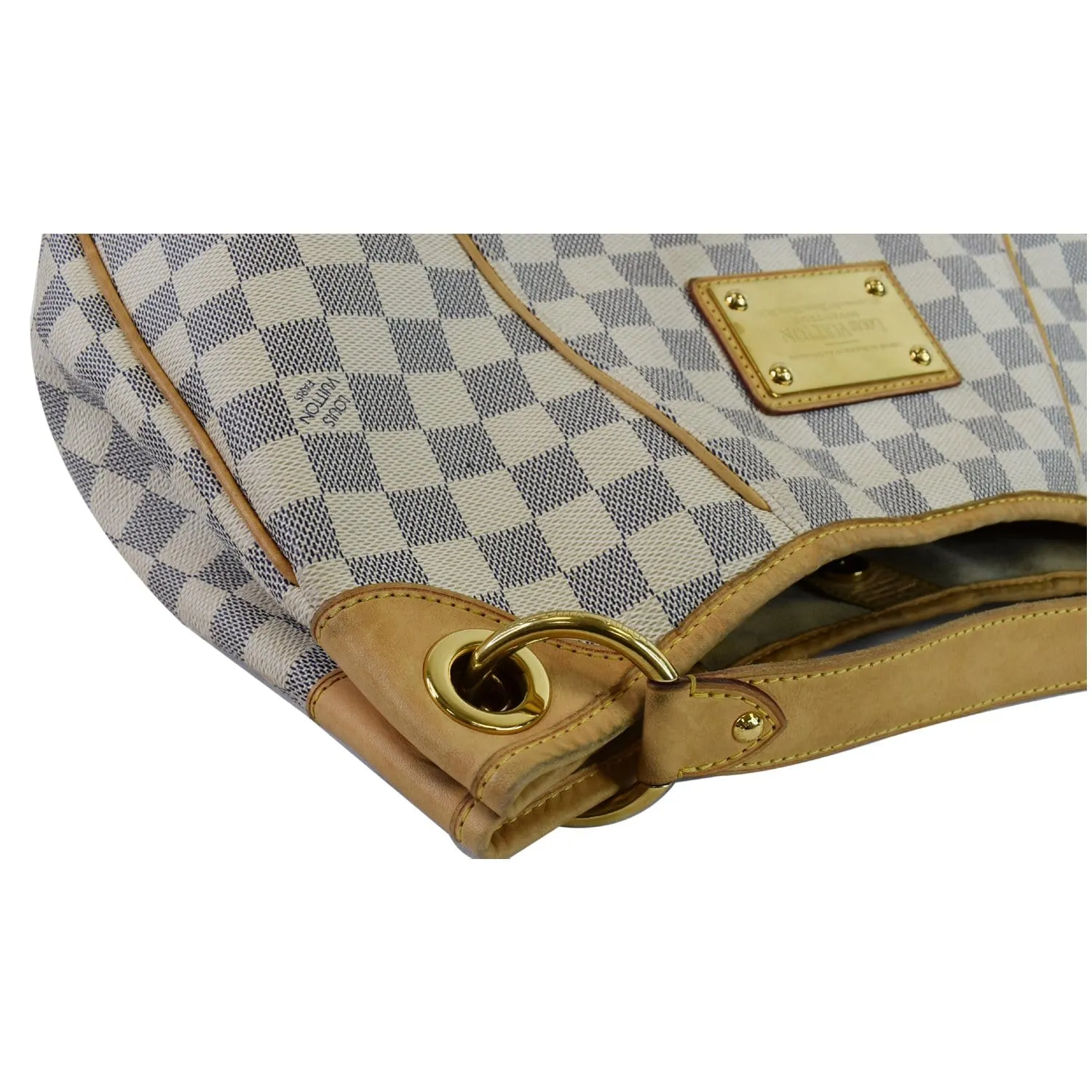 LOUIS VUITTON Galliera PM Damier Azur Shoulder Bag White