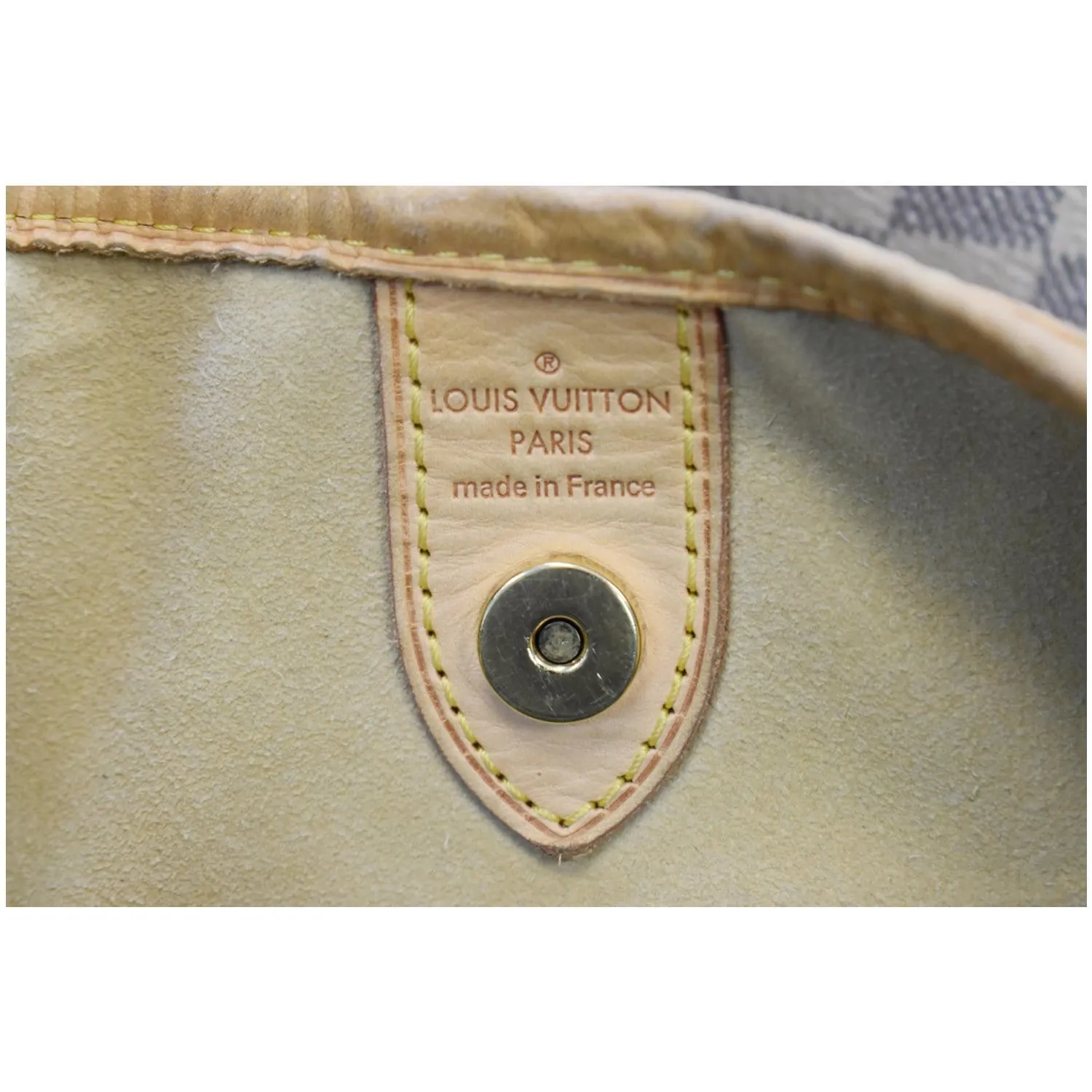 LOUIS VUITTON Galliera PM Damier Azur Shoulder Bag White