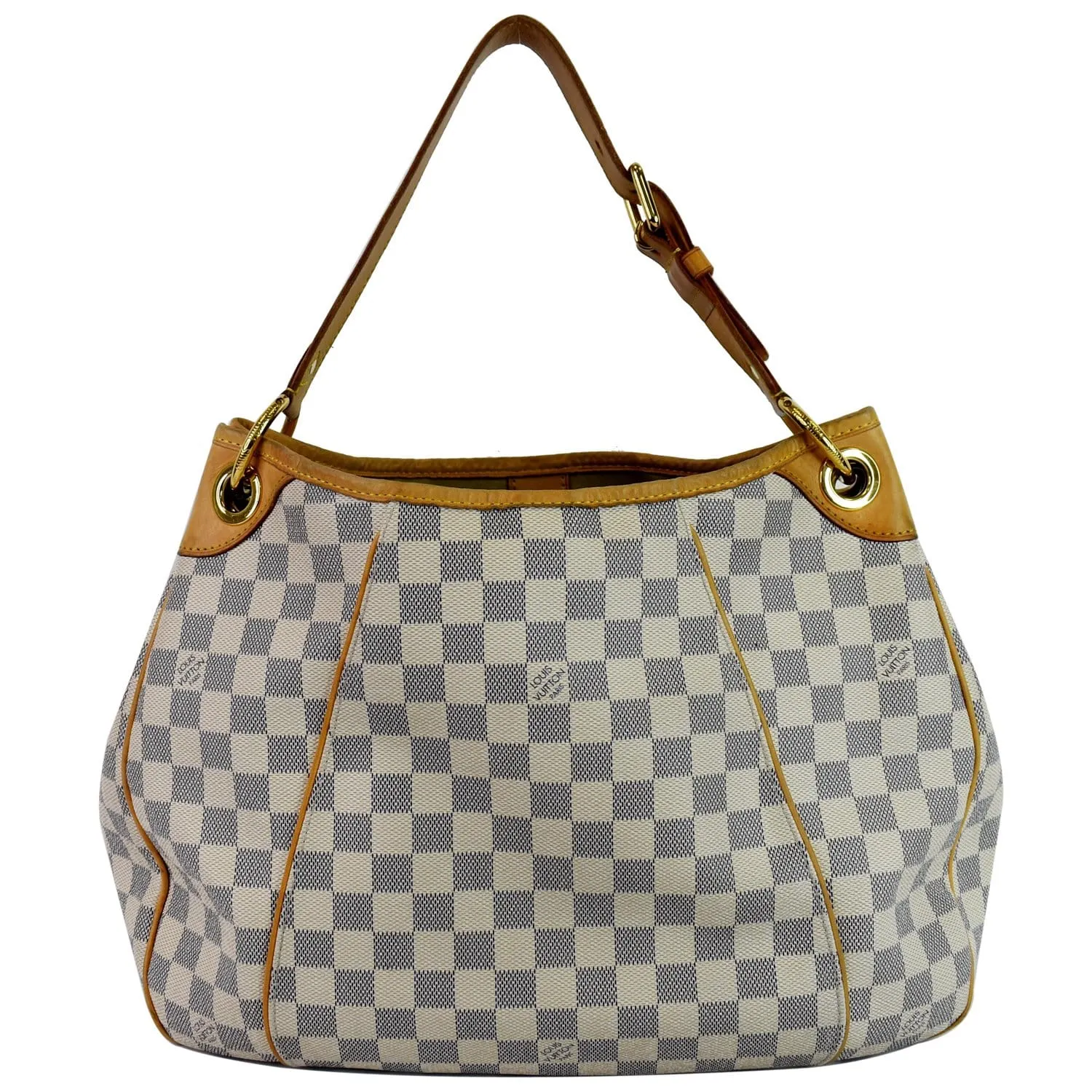 LOUIS VUITTON Galliera PM Damier Azur Shoulder Bag White