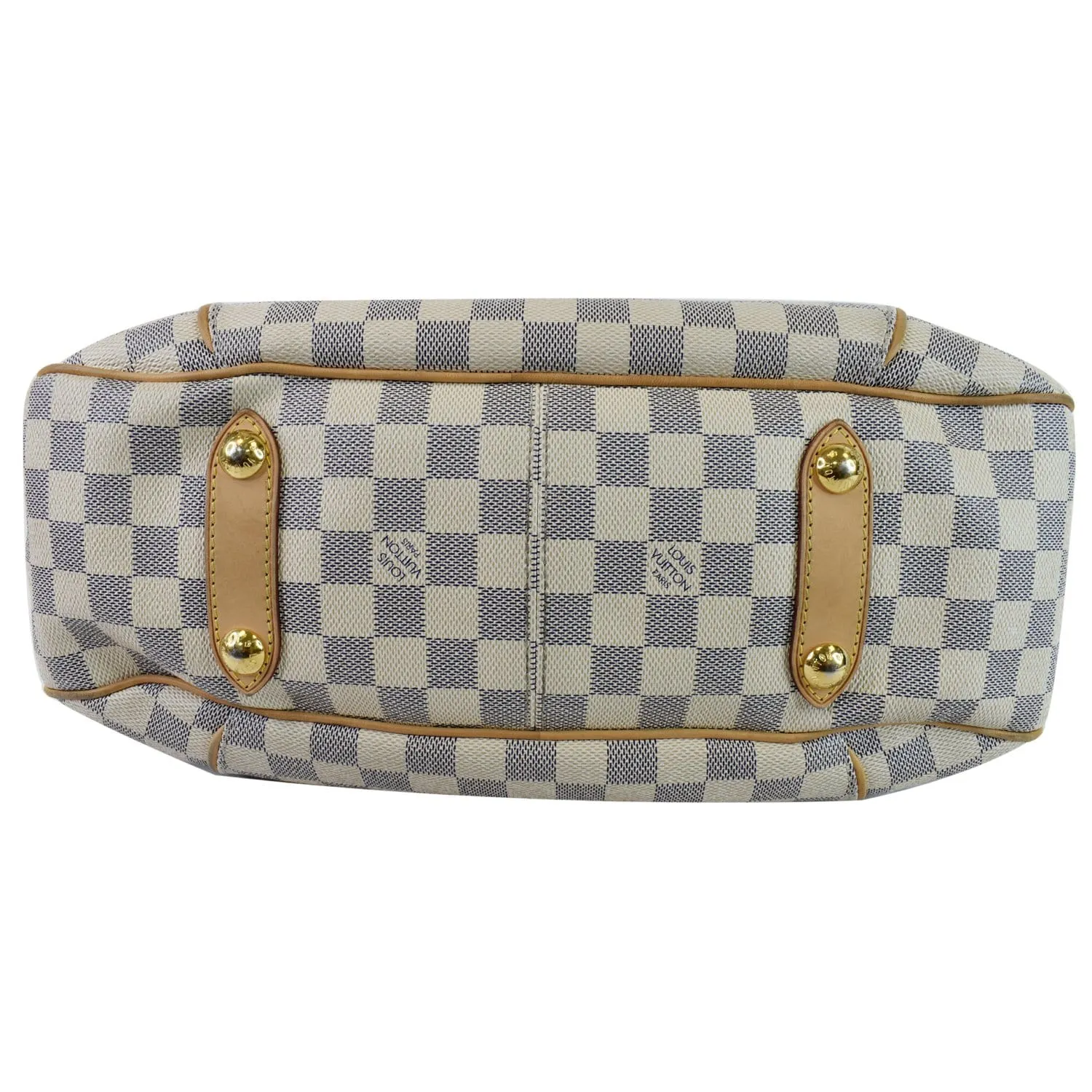LOUIS VUITTON Galliera PM Damier Azur Shoulder Bag White