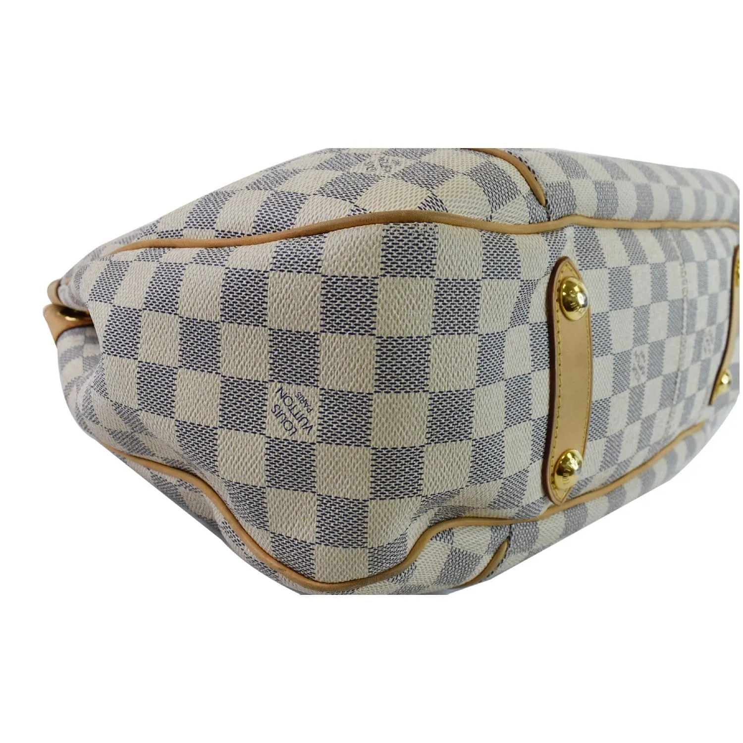 LOUIS VUITTON Galliera PM Damier Azur Shoulder Bag White