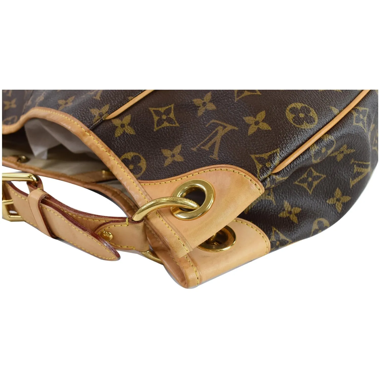 LOUIS VUITTON Galliera PM Monogram Canvas Shoulder Bag Brown