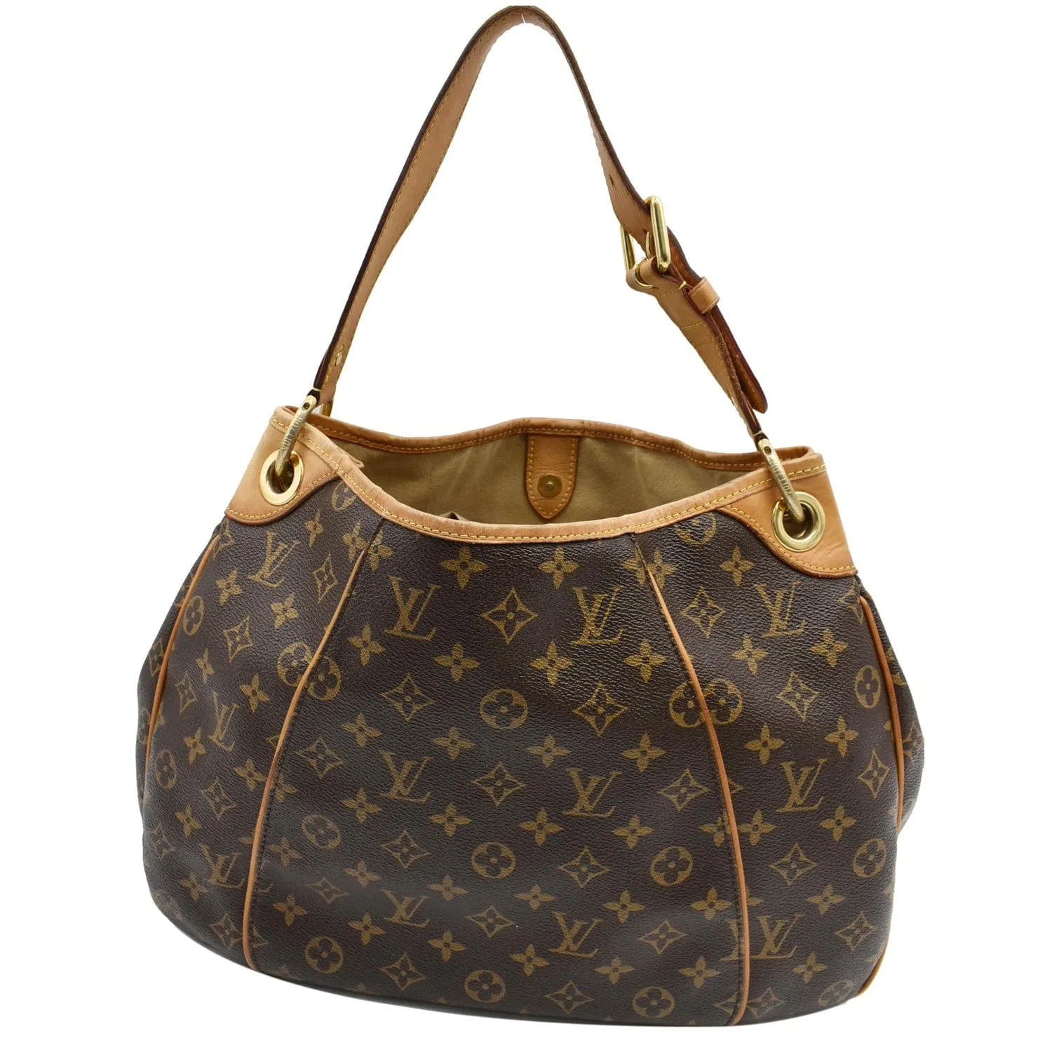 LOUIS VUITTON Galliera PM Monogram Canvas Shoulder Bag Brown