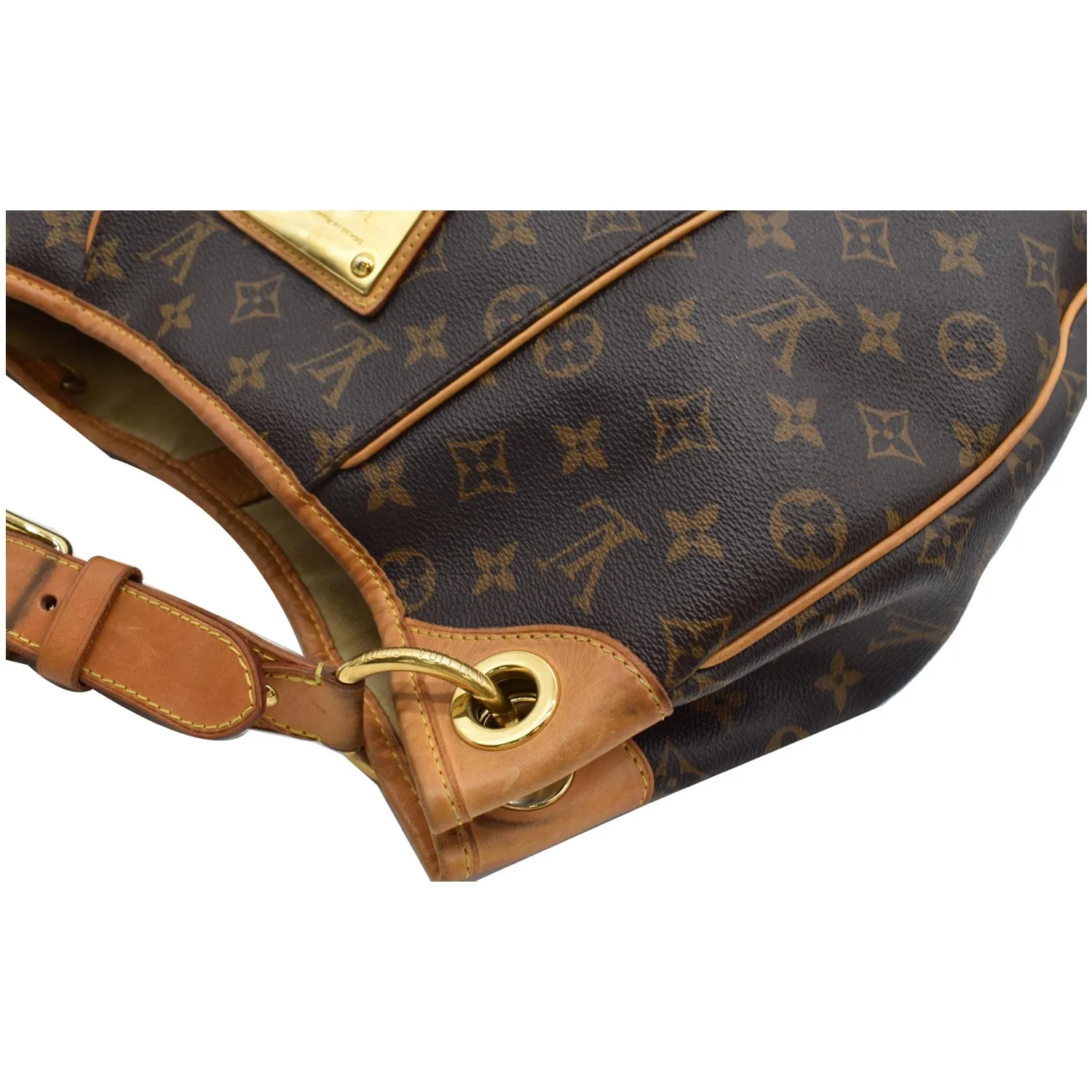 LOUIS VUITTON Galliera PM Monogram Canvas Shoulder Bag Brown