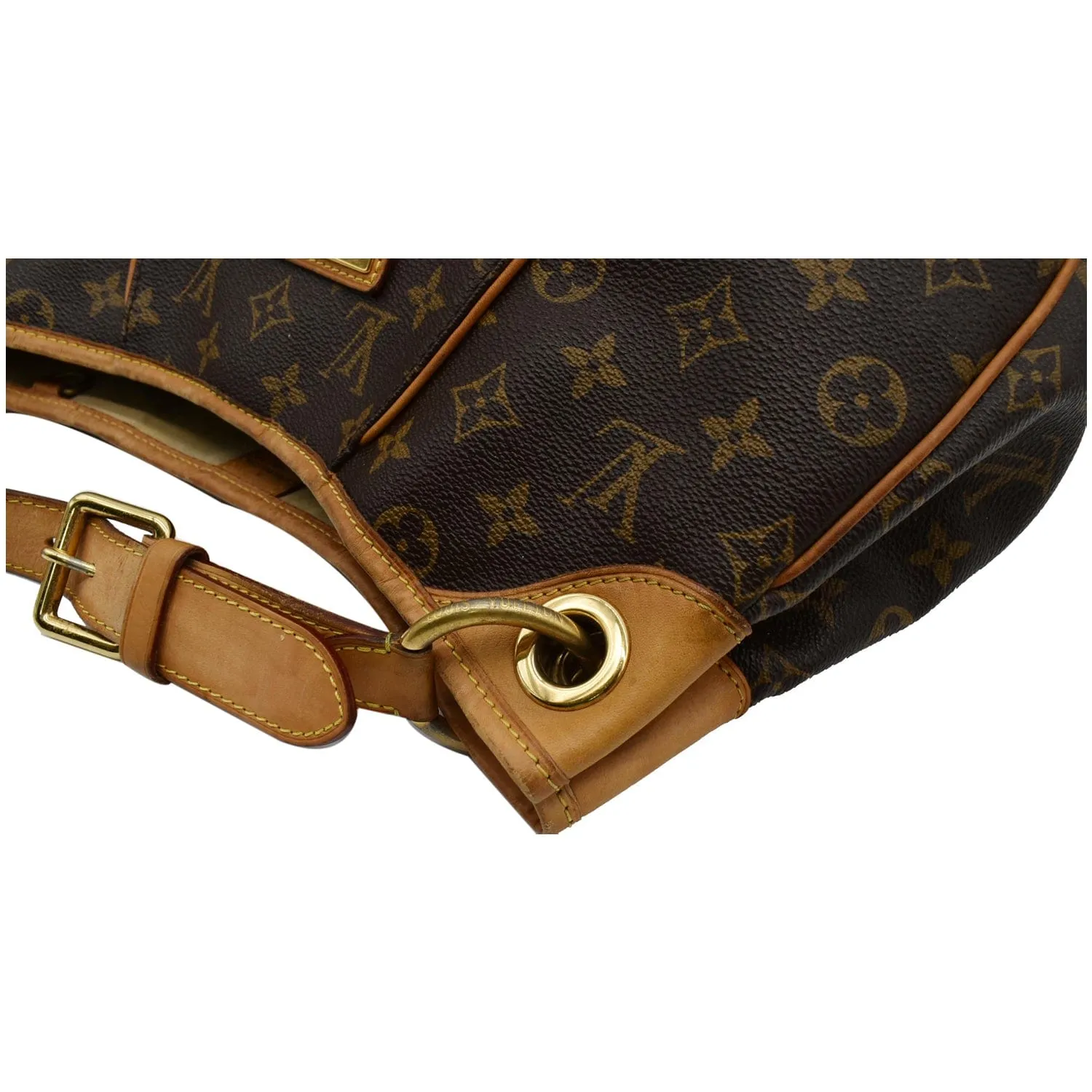 LOUIS VUITTON Galliera PM Monogram Canvas Shoulder Bag Brown