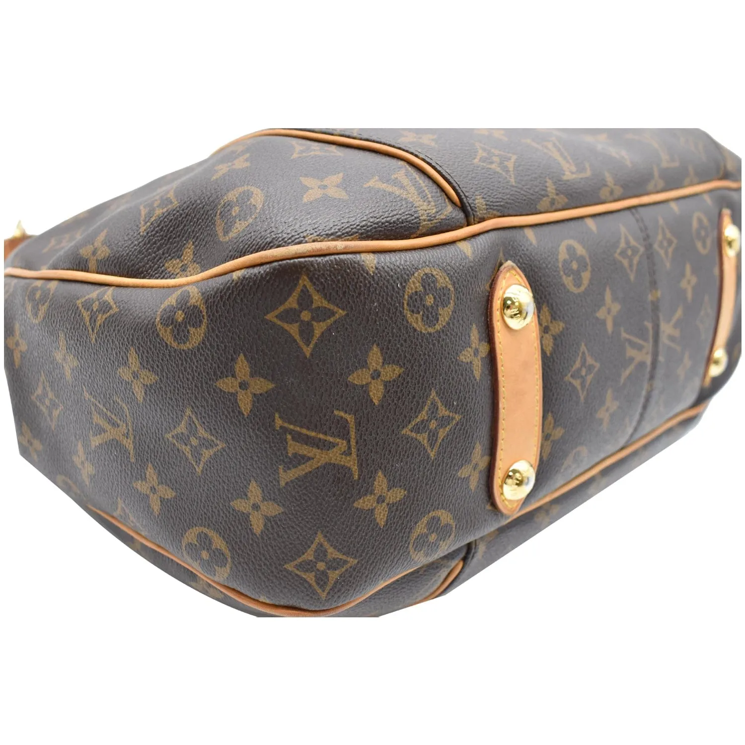 LOUIS VUITTON Galliera PM Monogram Canvas Shoulder Bag Brown
