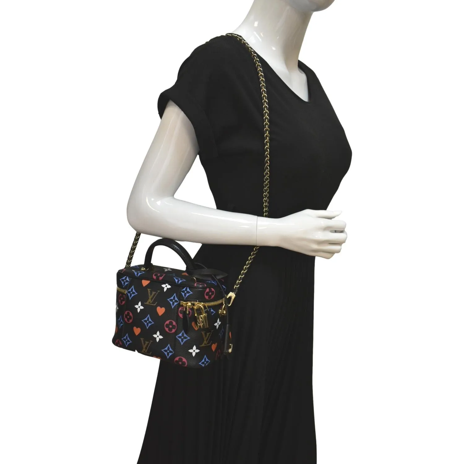 LOUIS VUITTON Game On Vanity PM Monogram Canvas Crossbody Bag Black