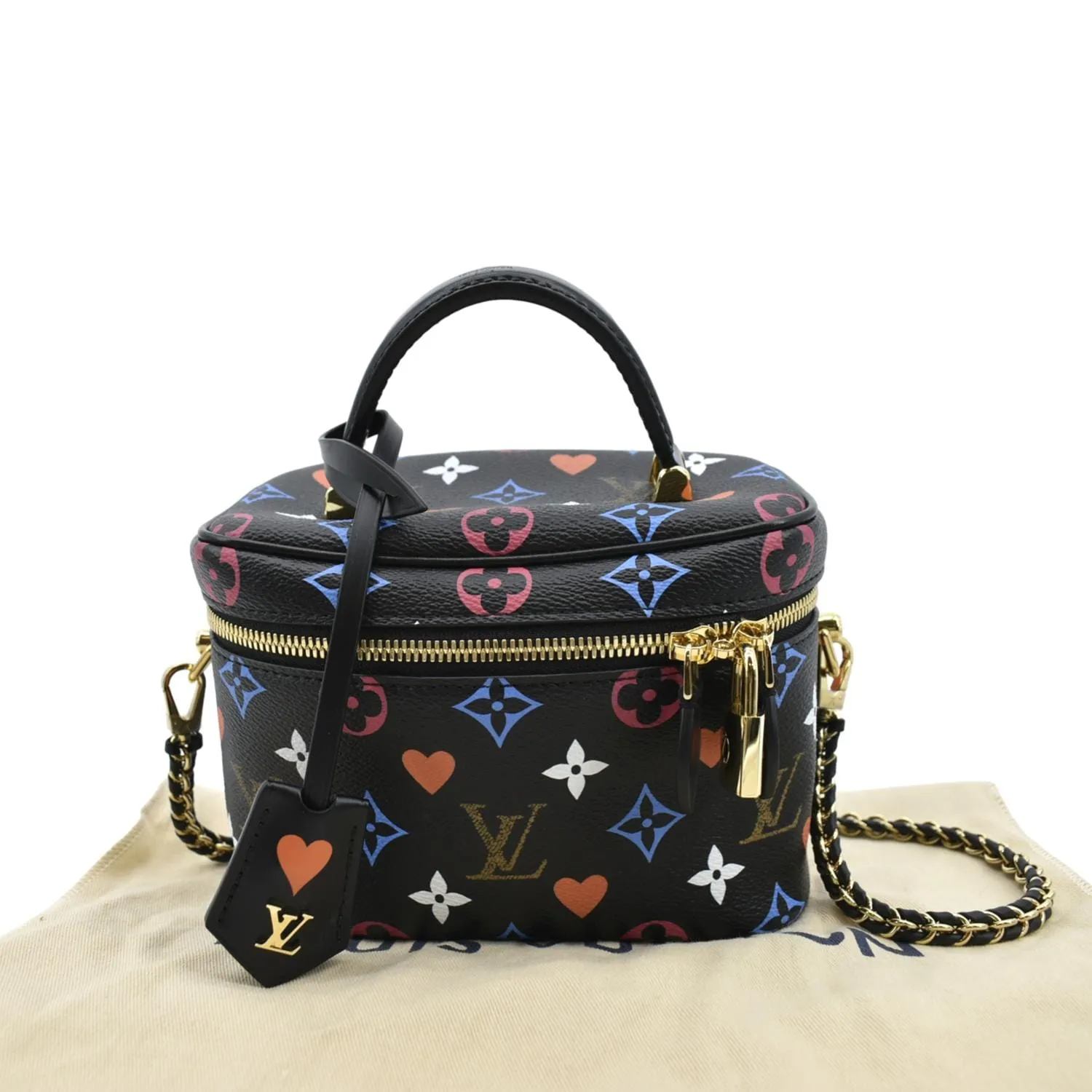 LOUIS VUITTON Game On Vanity PM Monogram Canvas Crossbody Bag Black