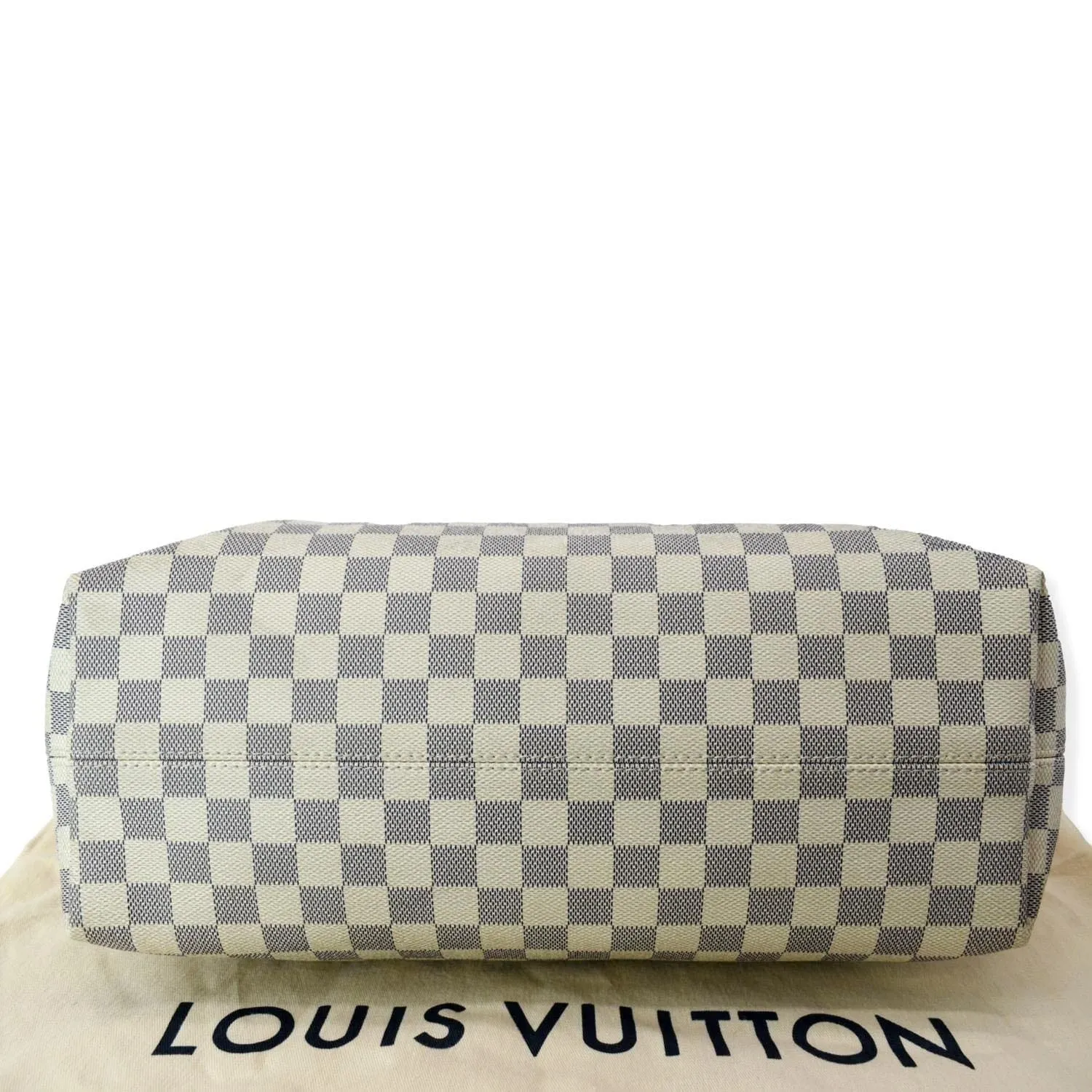 LOUIS VUITTON Graceful MM Damier Azur Hobo Shoulder Bag White