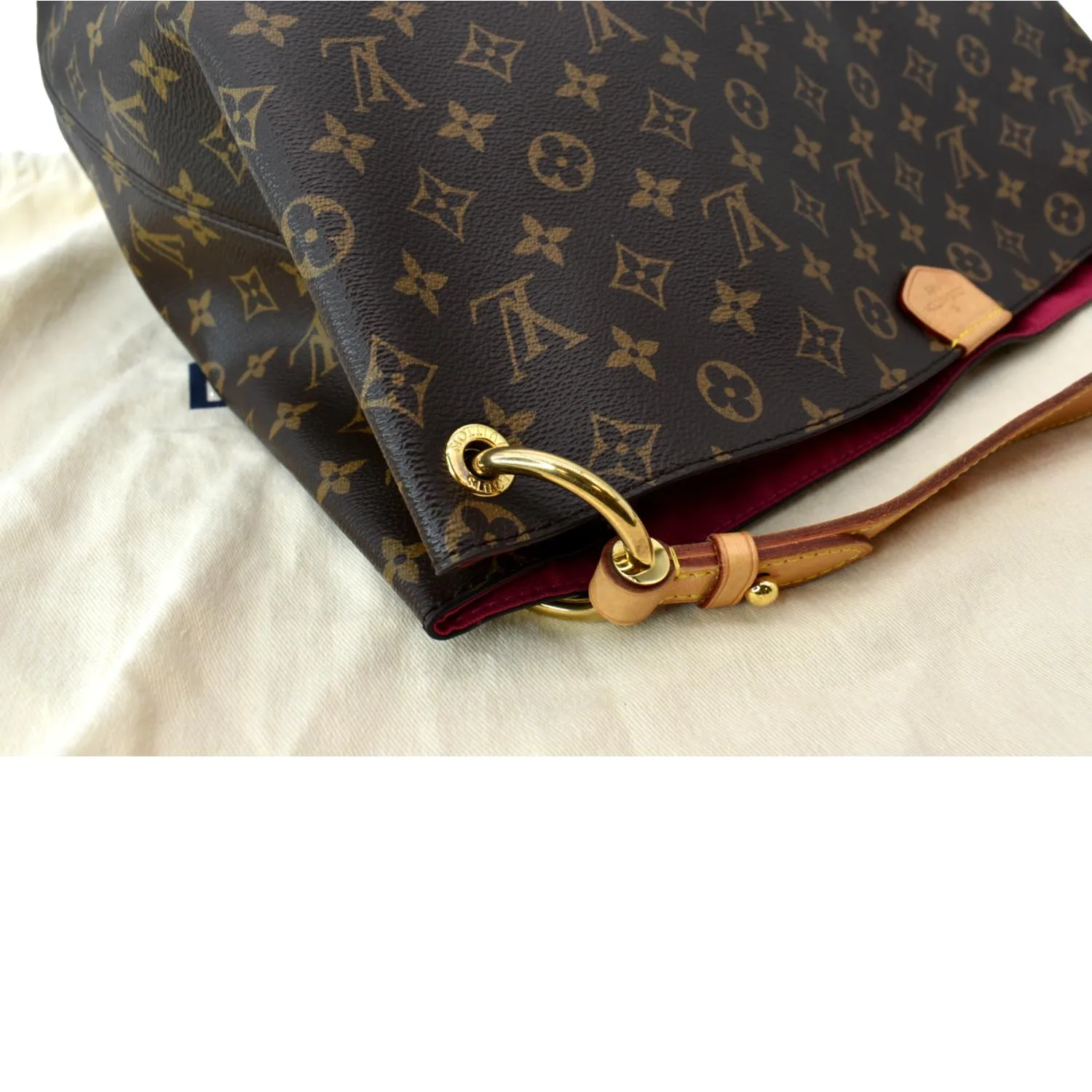 LOUIS VUITTON Graceful MM Monogram Canvas Shoulder Bag Brown