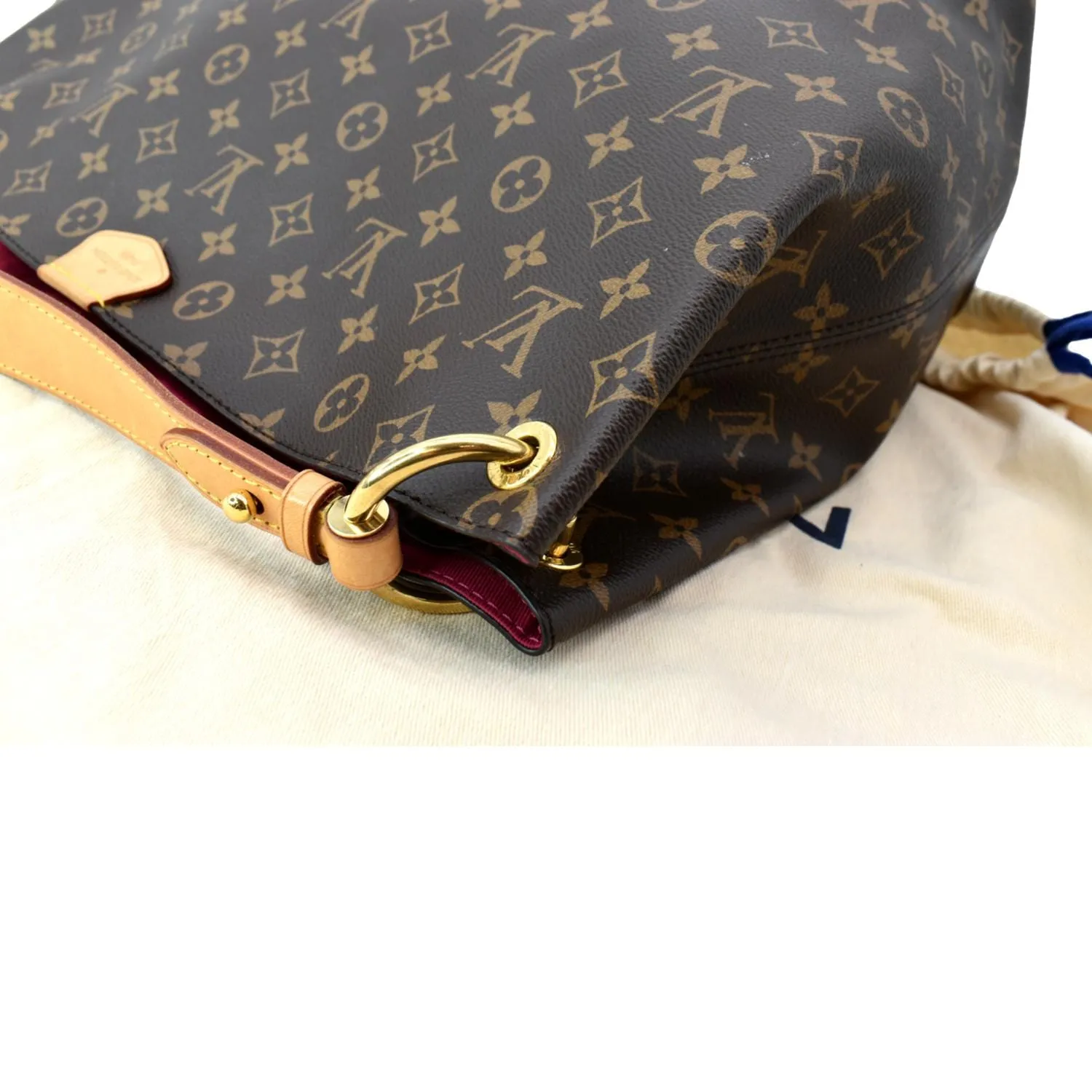 LOUIS VUITTON Graceful MM Monogram Canvas Shoulder Bag Brown