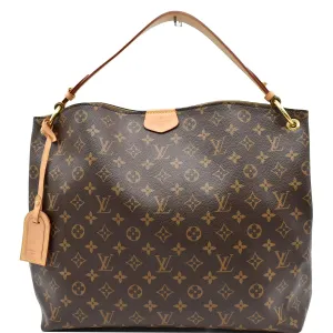 LOUIS VUITTON  Graceful MM Monogram Canvas Shoulder Bag Brown