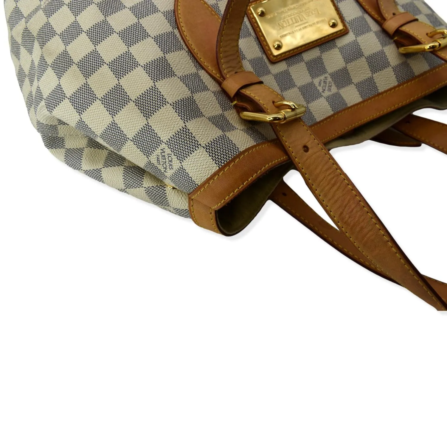 LOUIS VUITTON Hampstead MM Damier Azur Shoulder Bag White