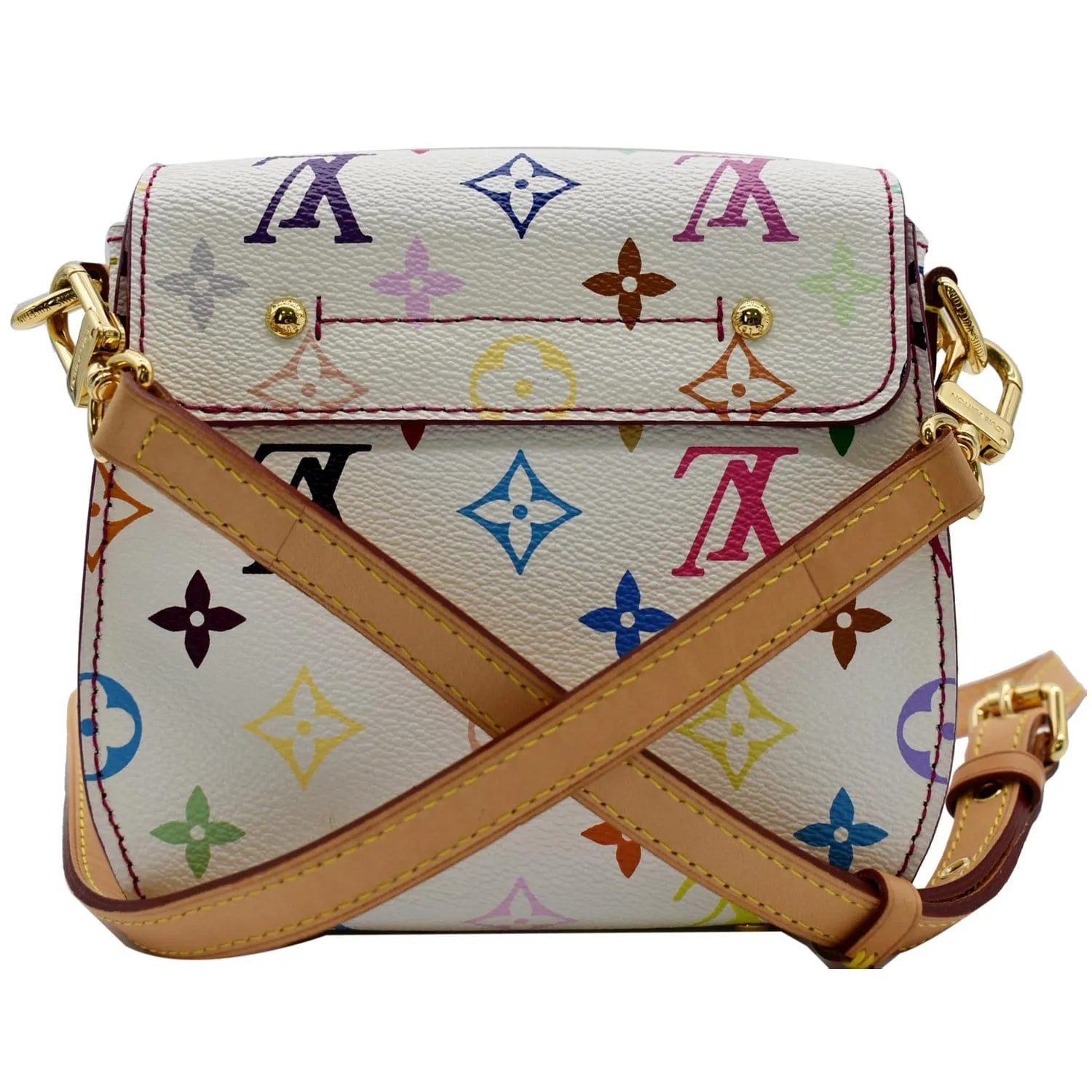 LOUIS VUITTON Heartbreaker Monogram Multicolor Canvas Crossbody Bag White
