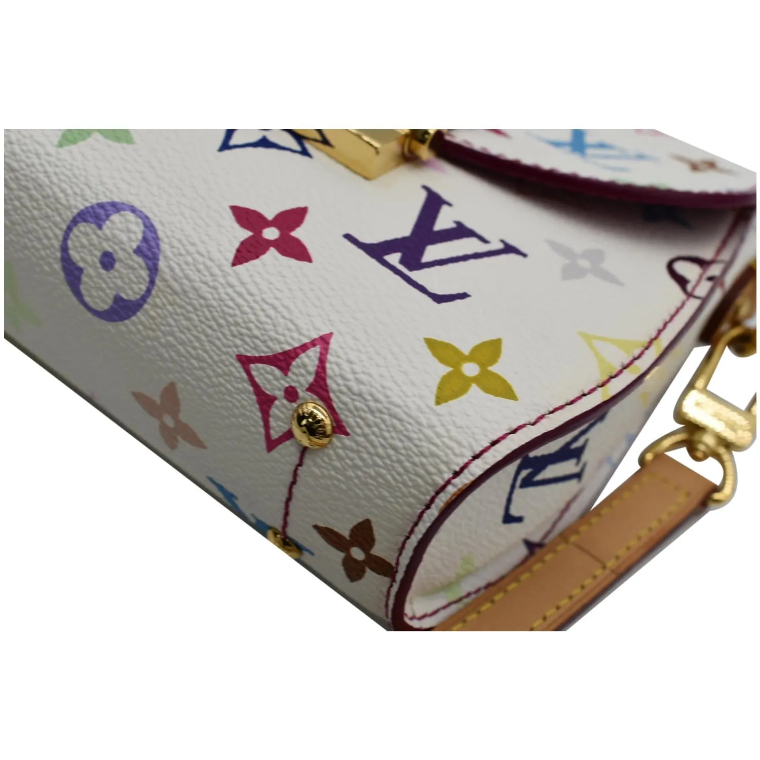 LOUIS VUITTON Heartbreaker Monogram Multicolor Canvas Crossbody Bag White