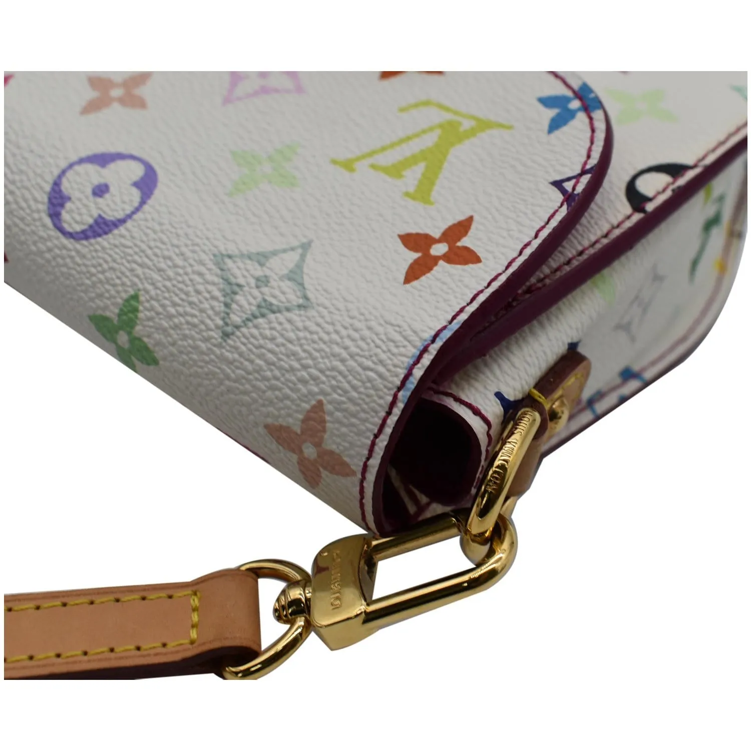 LOUIS VUITTON Heartbreaker Monogram Multicolor Canvas Crossbody Bag White
