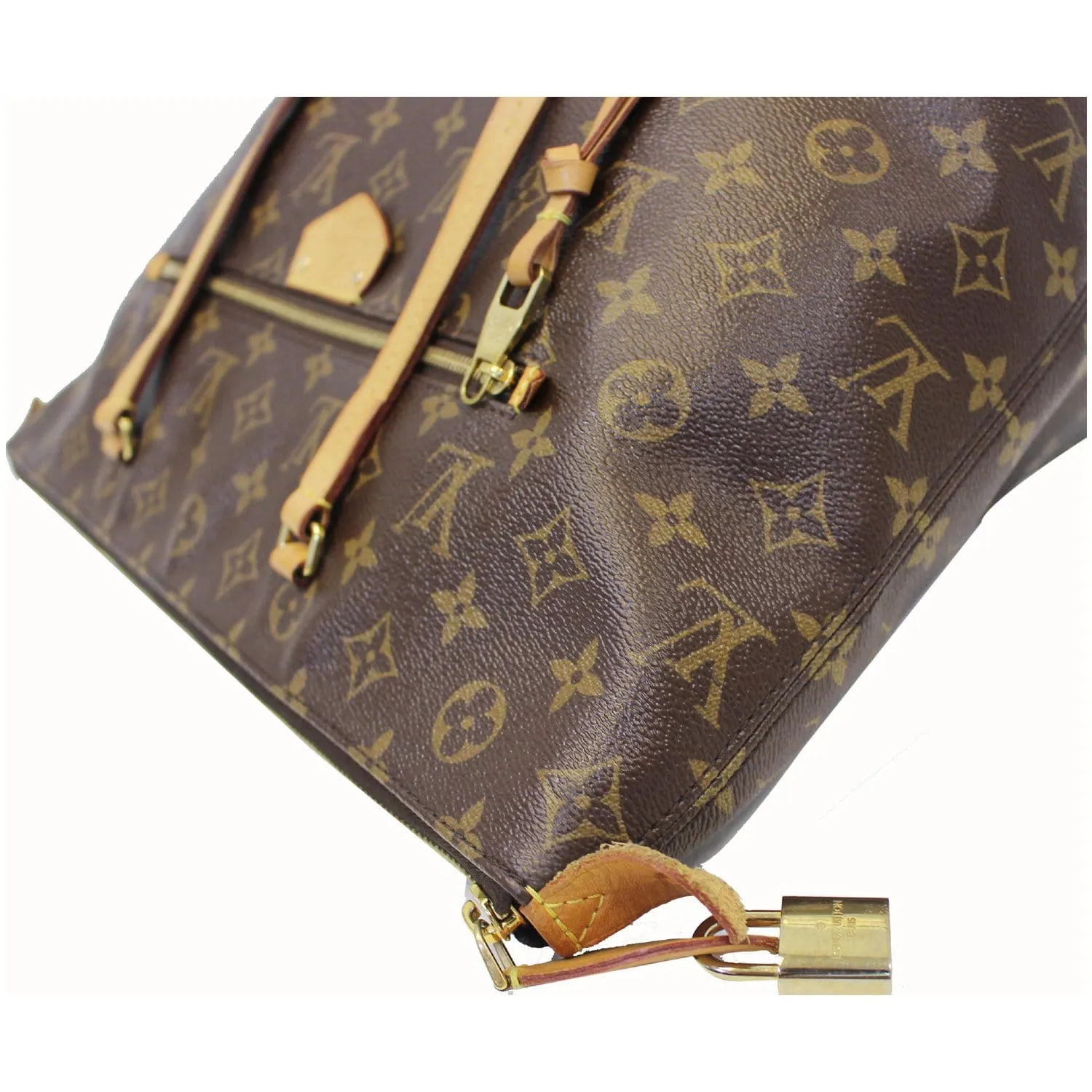 LOUIS VUITTON Iena MM Monogram Canvas Shoulder Bag Brown