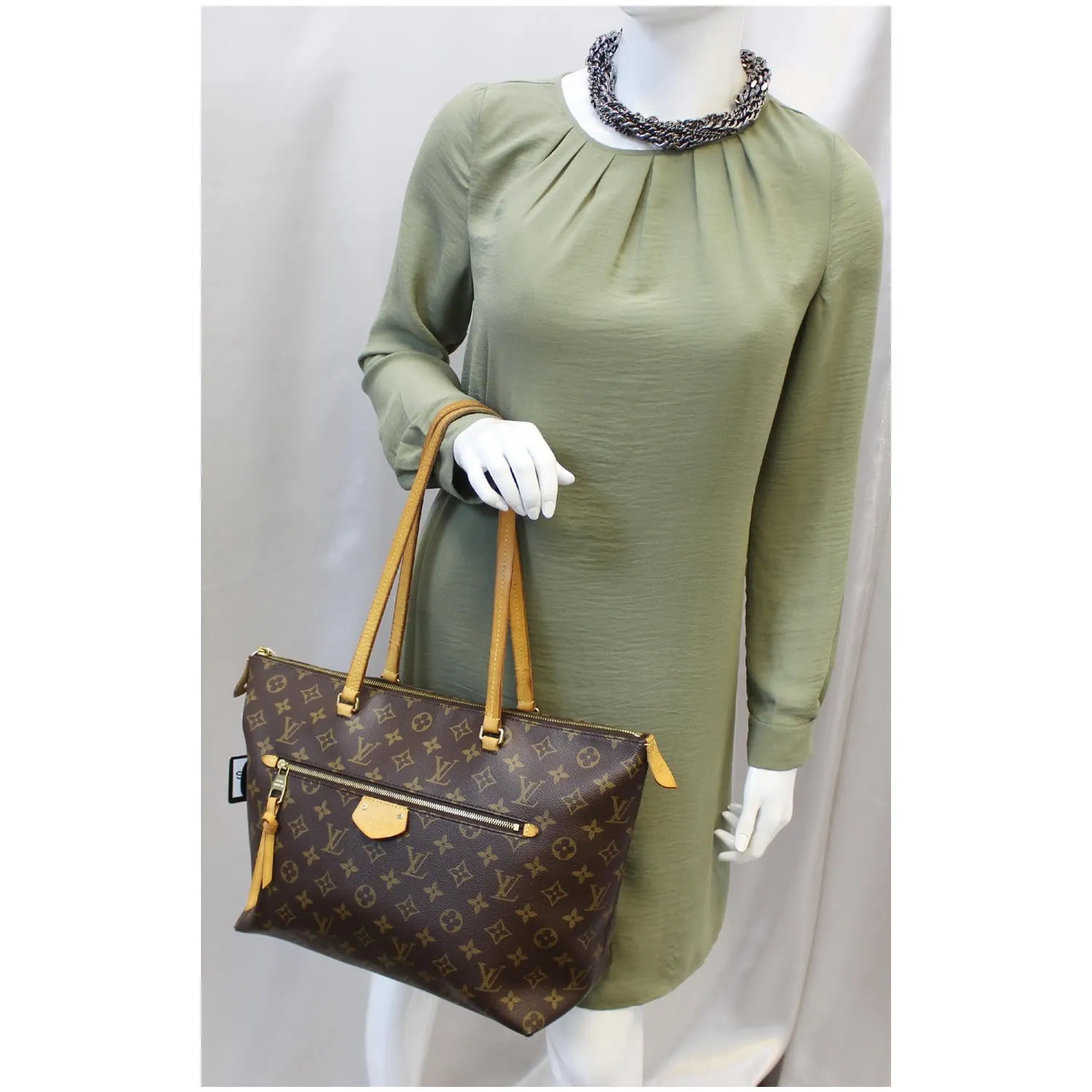LOUIS VUITTON Iena PM Monogram Canvas Shoulder Bag Brown