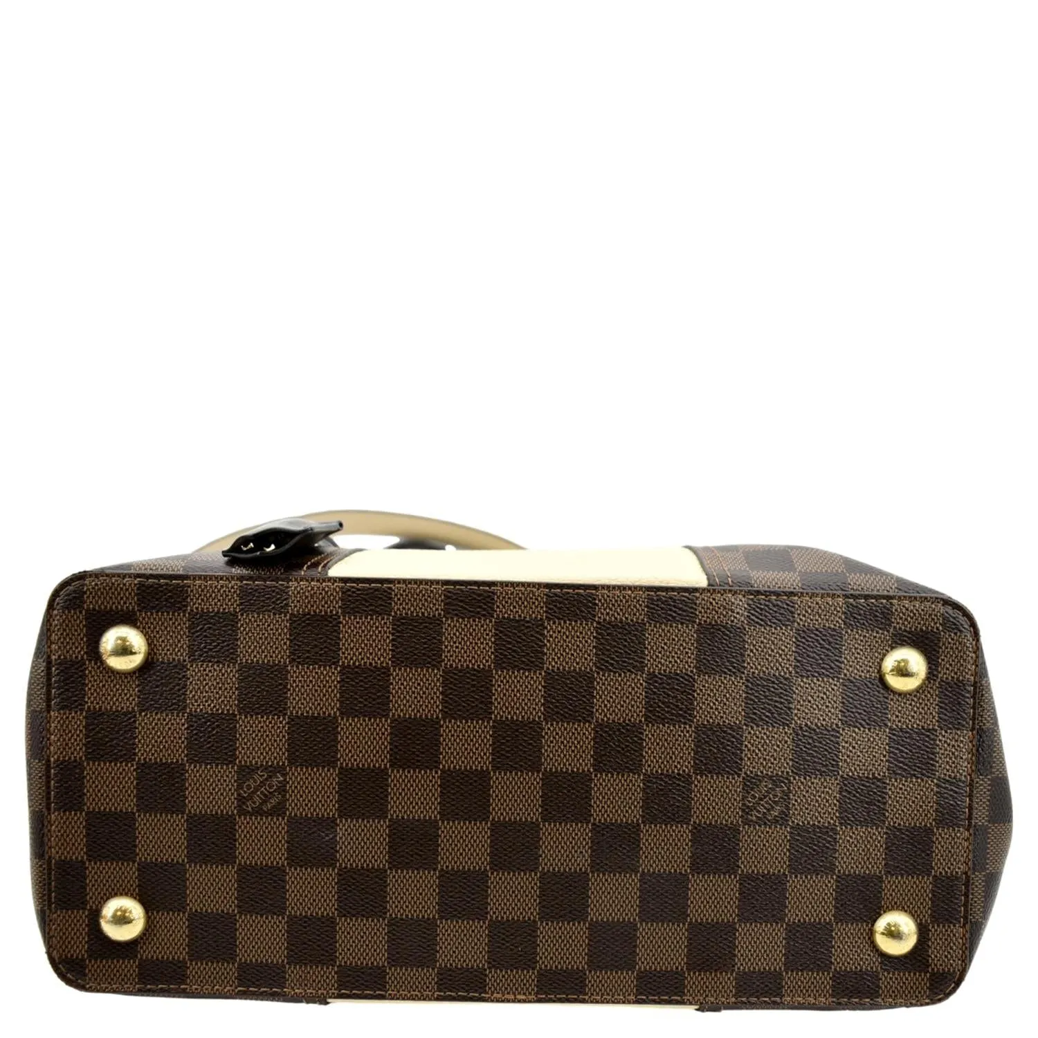 LOUIS VUITTON Jersey Damier Ebene Shoulder Bag Creme