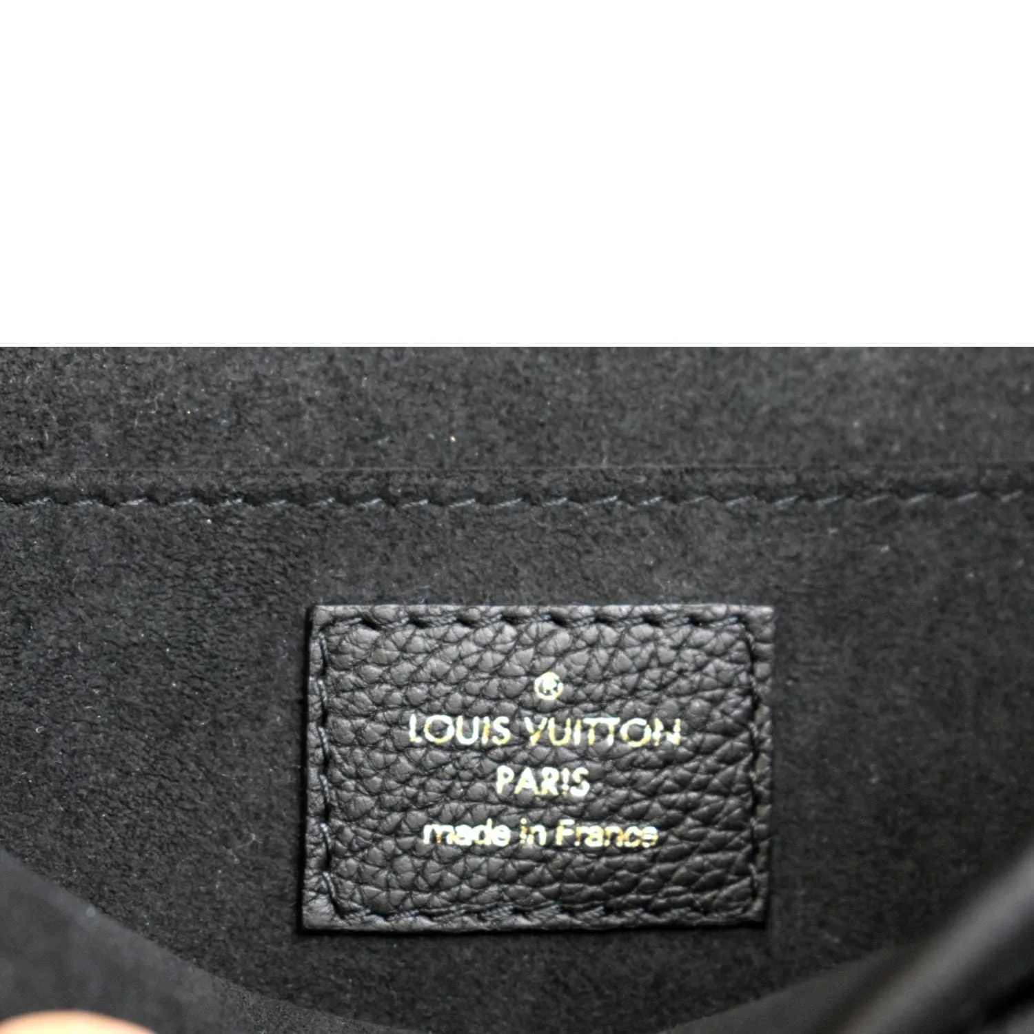LOUIS VUITTON Lockme Chain Grained Leather Shoulder Bag Black