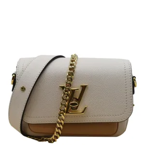 LOUIS VUITTON Lockme Tender Grained Calfskin Leather Shoulder Bag Quartz