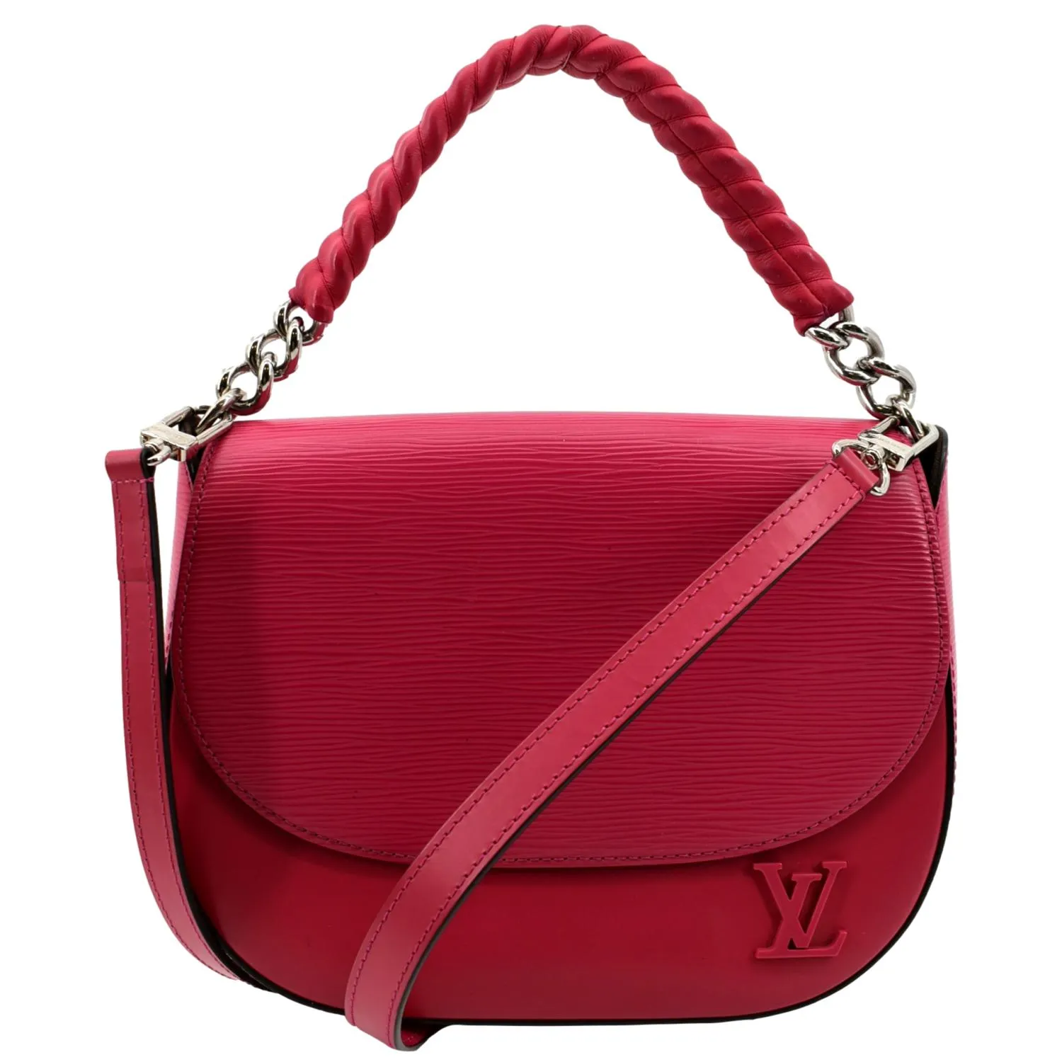 LOUIS VUITTON Luna Epi Leather Crossbody Bag Hot Pink